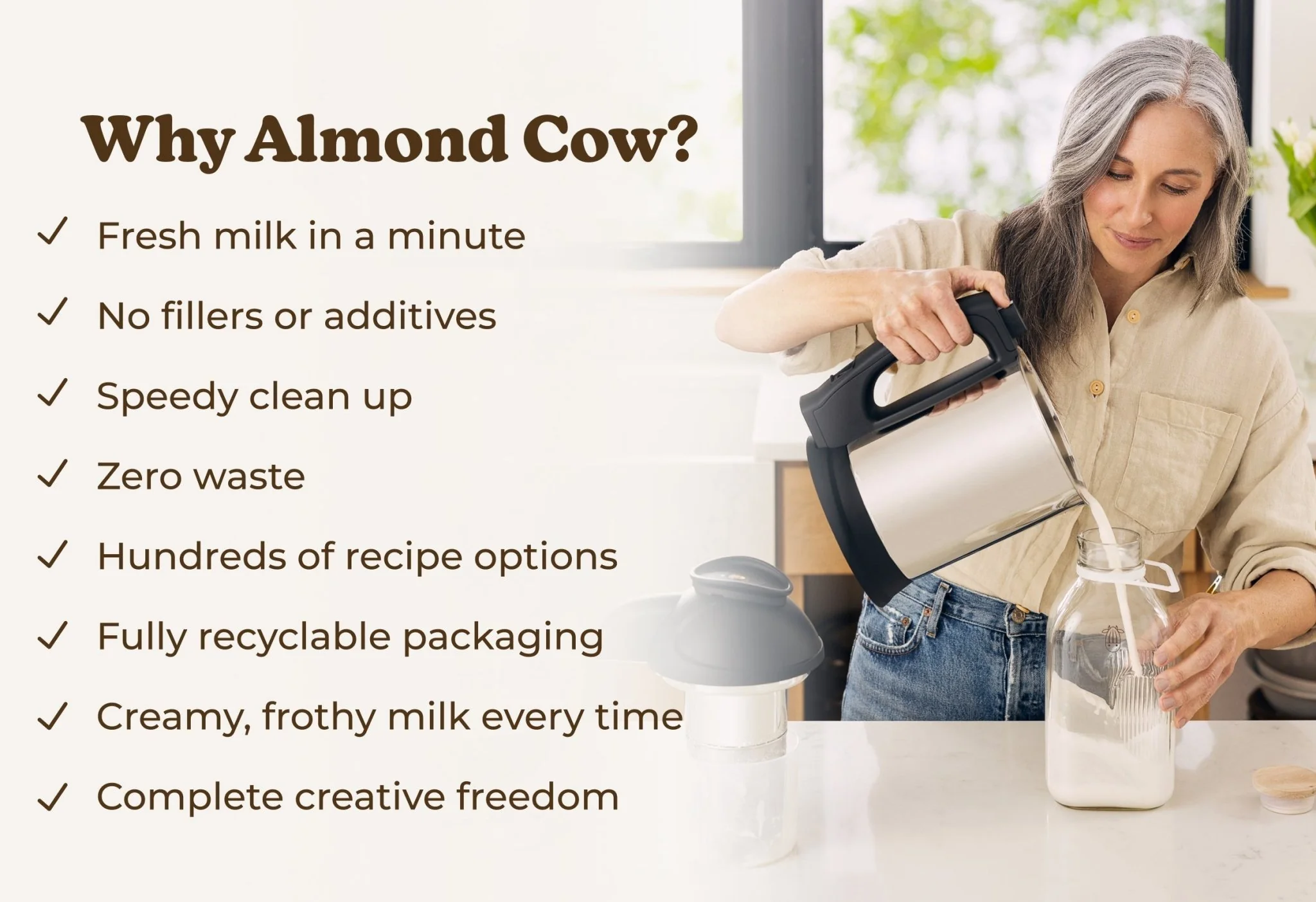 Almond Cow Milk Machine - Plant-Based Milk Maker | Make Fresh Dairy-Free Milk at Home - Image 7