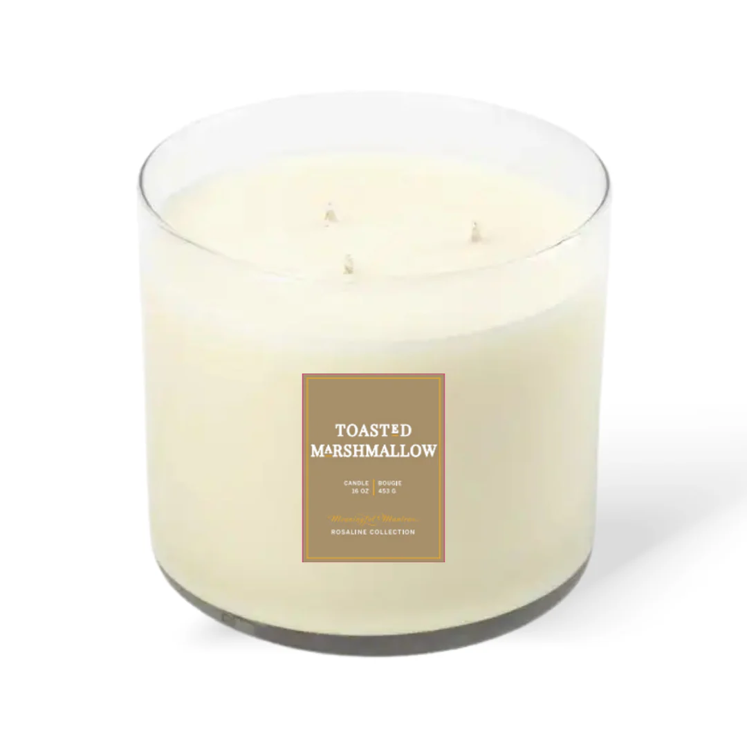 Toasted Marshmallow Natural 16oz 3-Wick Candle - Image 2