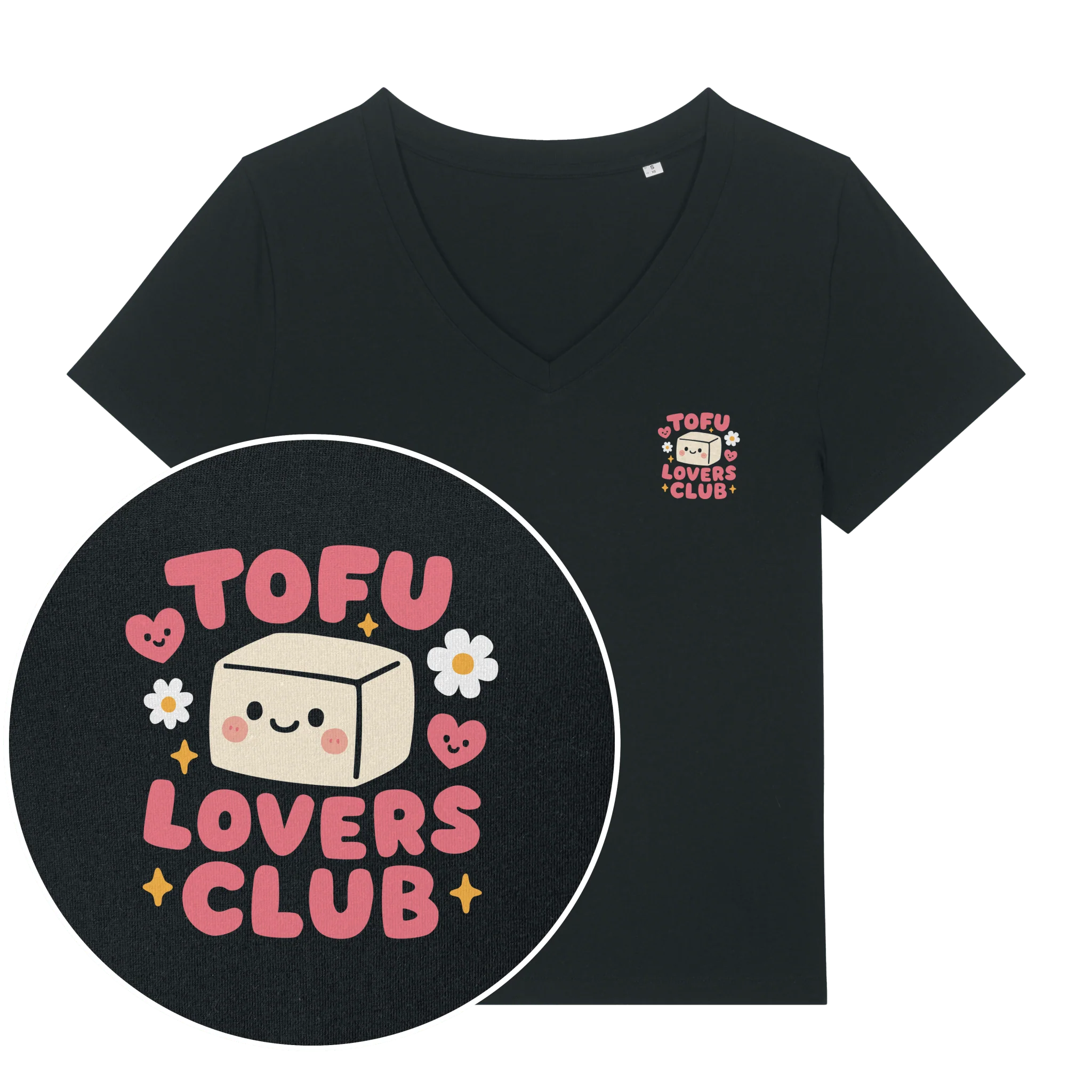 Tofu Lovers Club Women's V Neck T-Shirt - Image 2