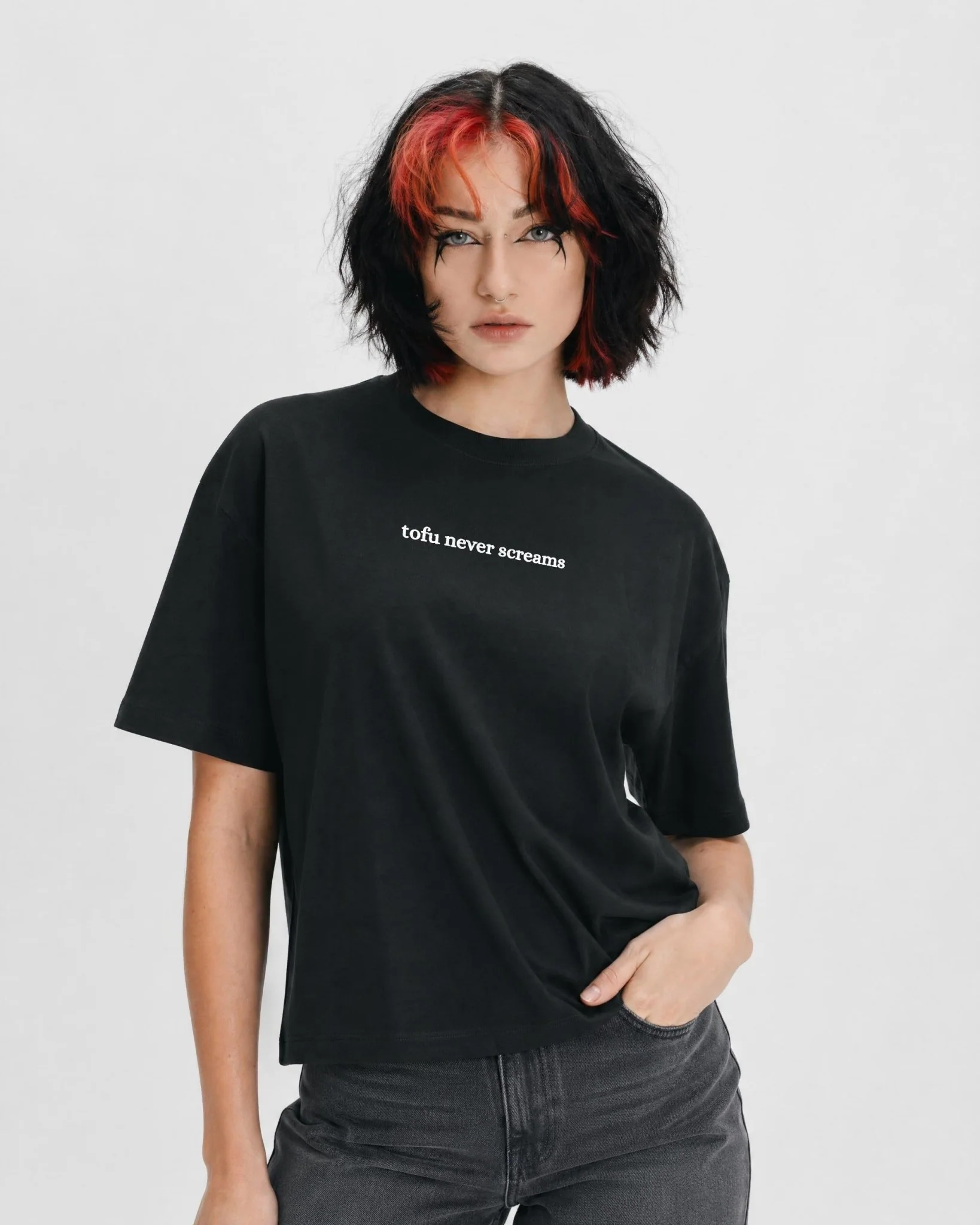Tofu Never Screams Women's Boxy T-Shirt - Image 3