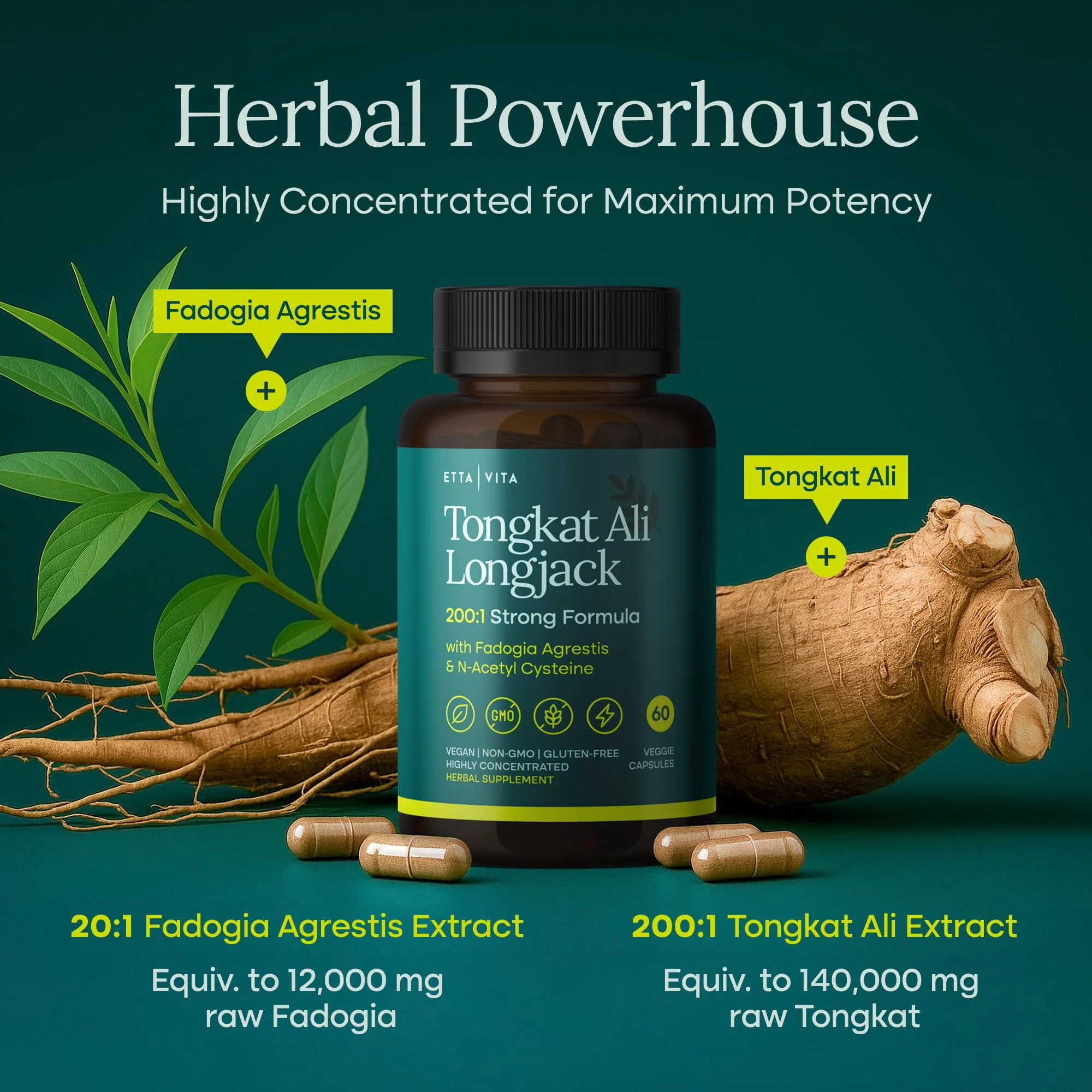 Potent Longjack - Tongkat Ali & Fadogia Agrestis Supplement for Men & Women - Image 6