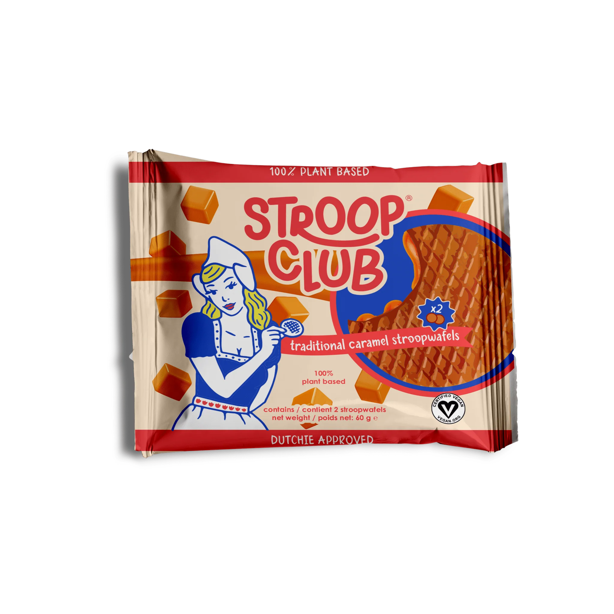 Traditional Caramel Plant Based and Organic Stroopwafels (box of 12x 2-pack - 24 total) - Image 9