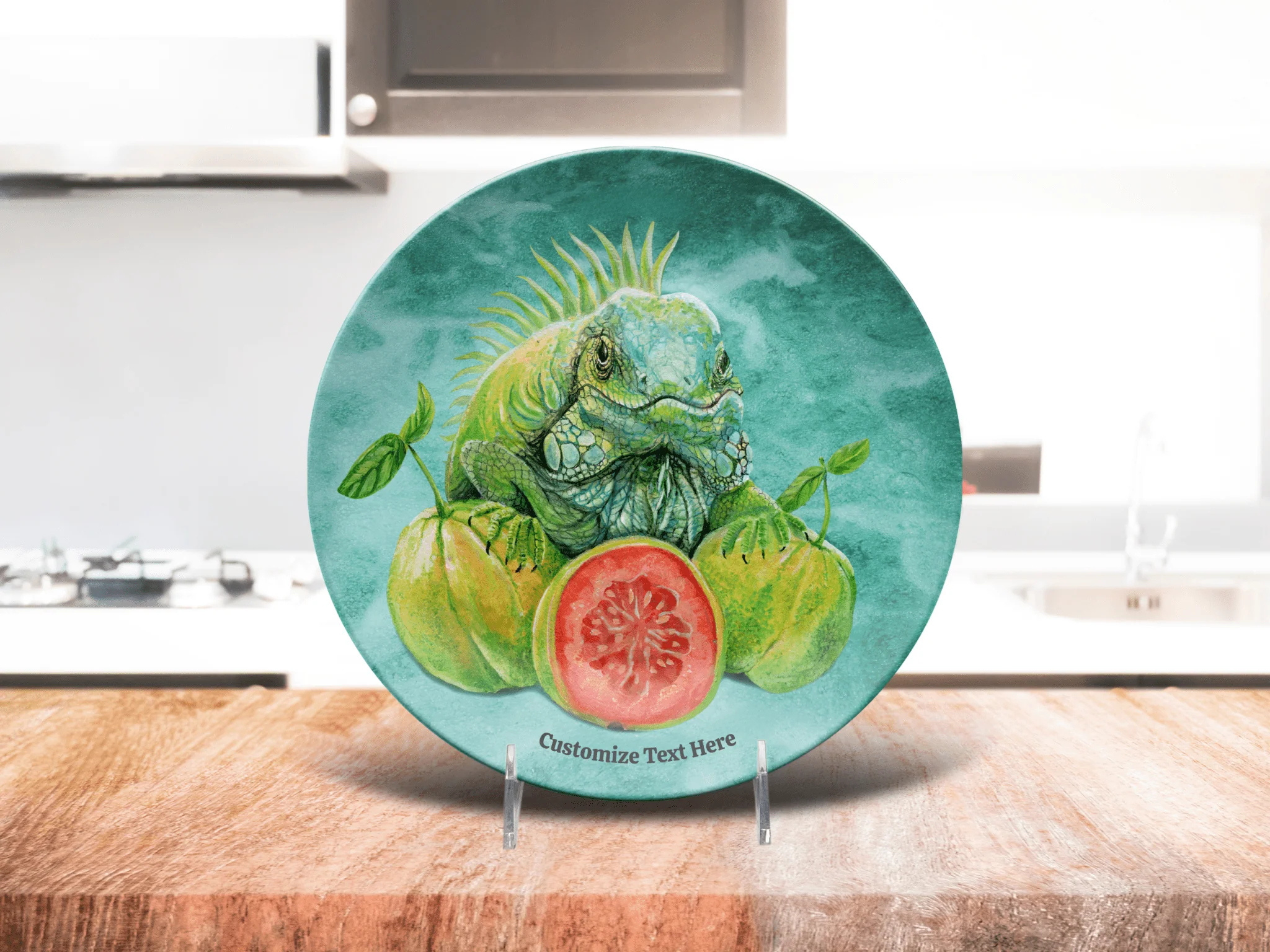 Tropical Iguana Plate & Bowl - Image 4
