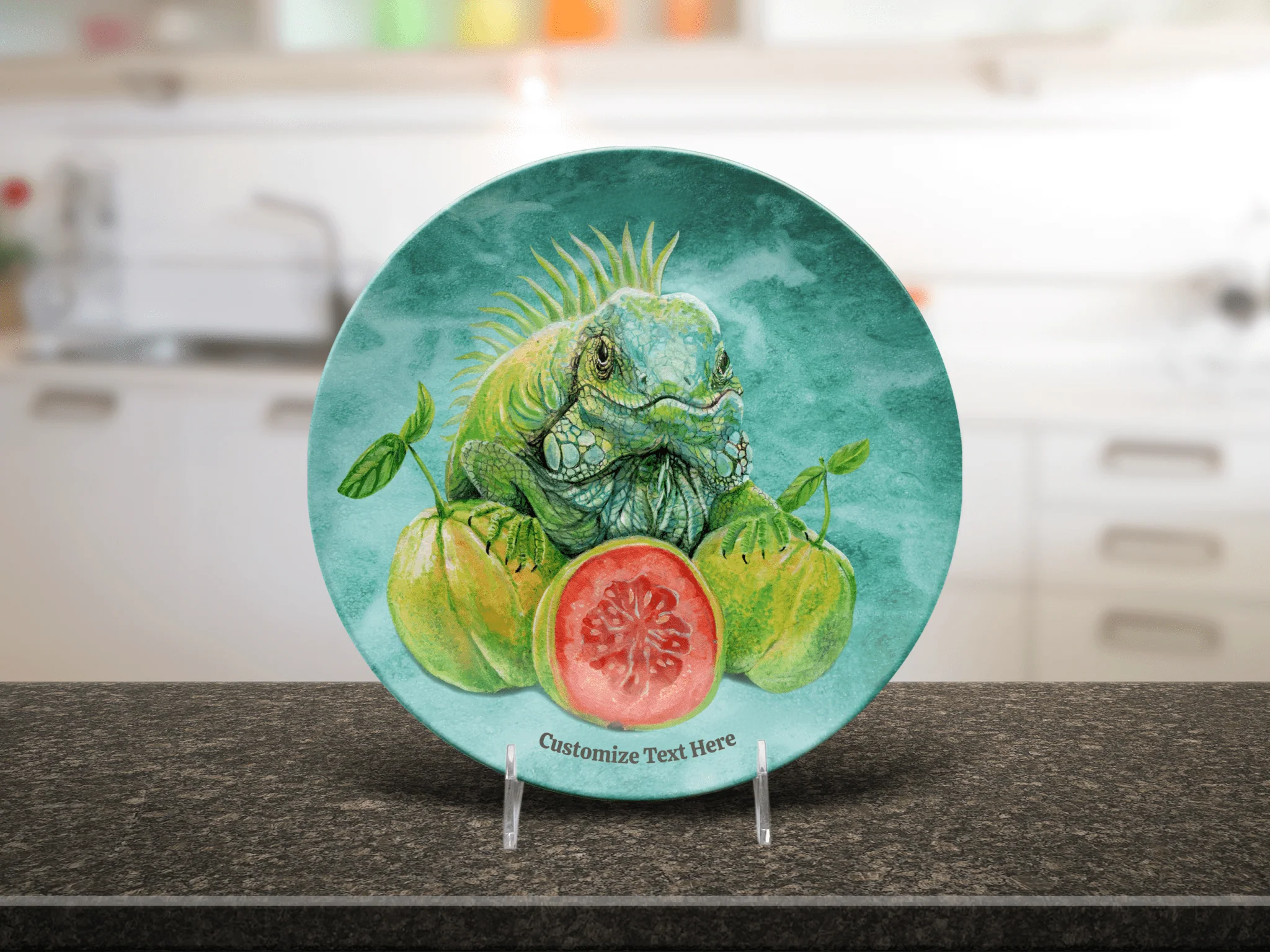 Tropical Iguana Plate & Bowl - Image 7