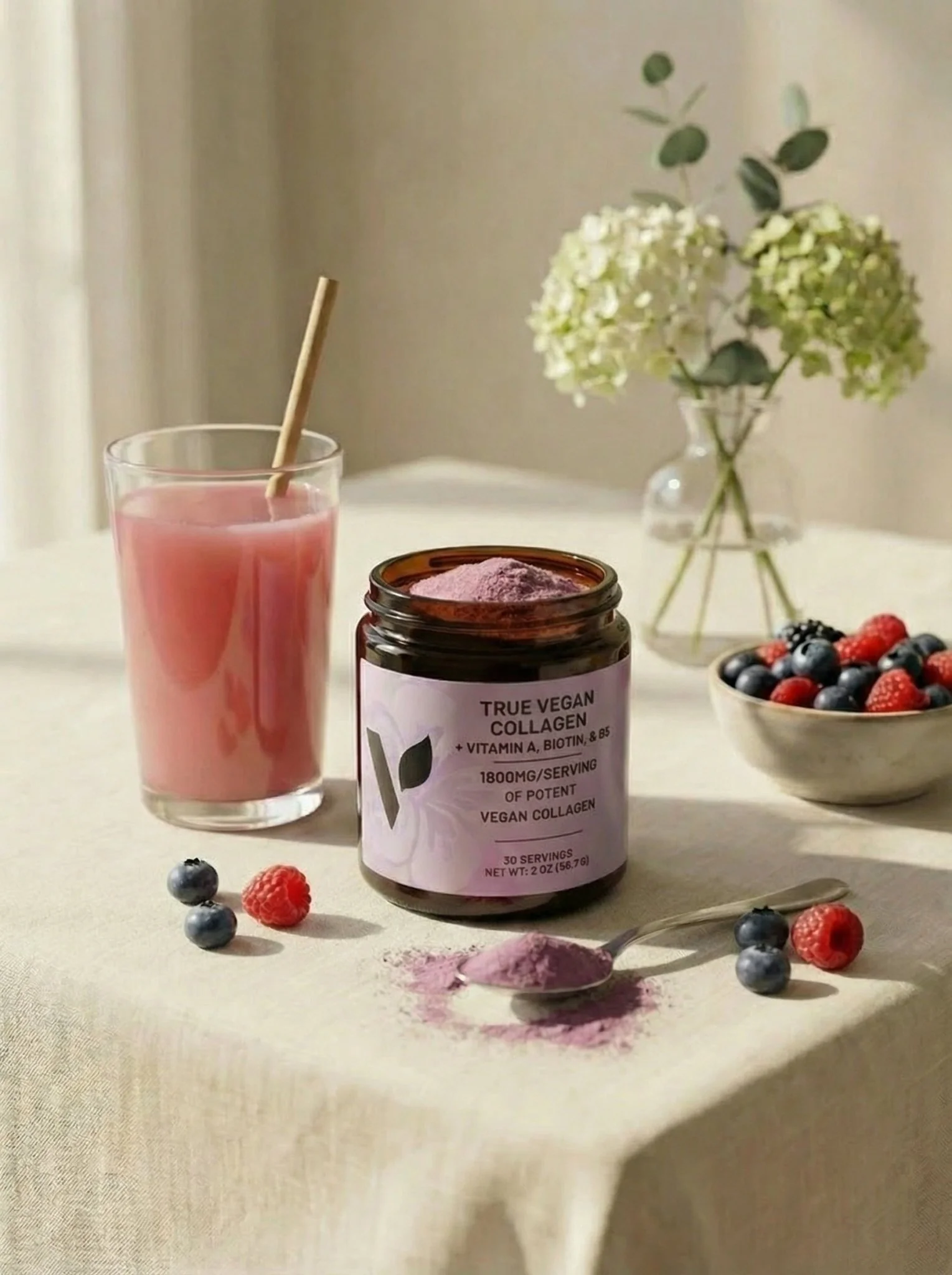 True Vegan Collagen + Vitamin A, Biotin & B5 - Powder - Image 10