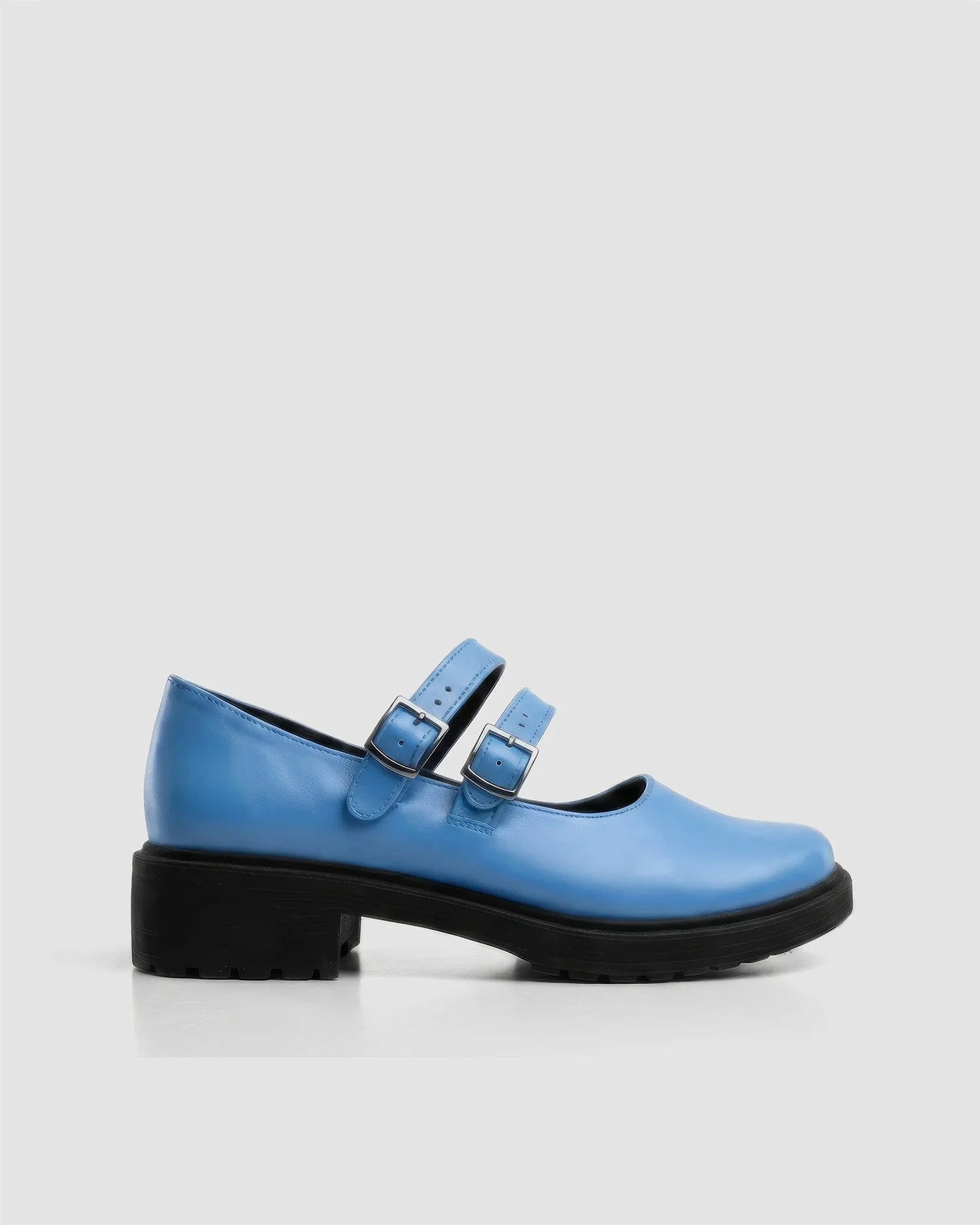 Twin Mary Jane Vegan Corn Leather Ballerinas | Baby Blue - Image 4