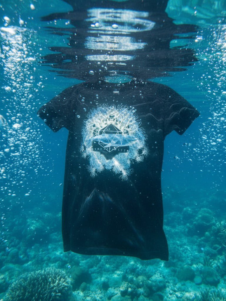 Unisex Icosahedron Navy T-Shirt - Image 2
