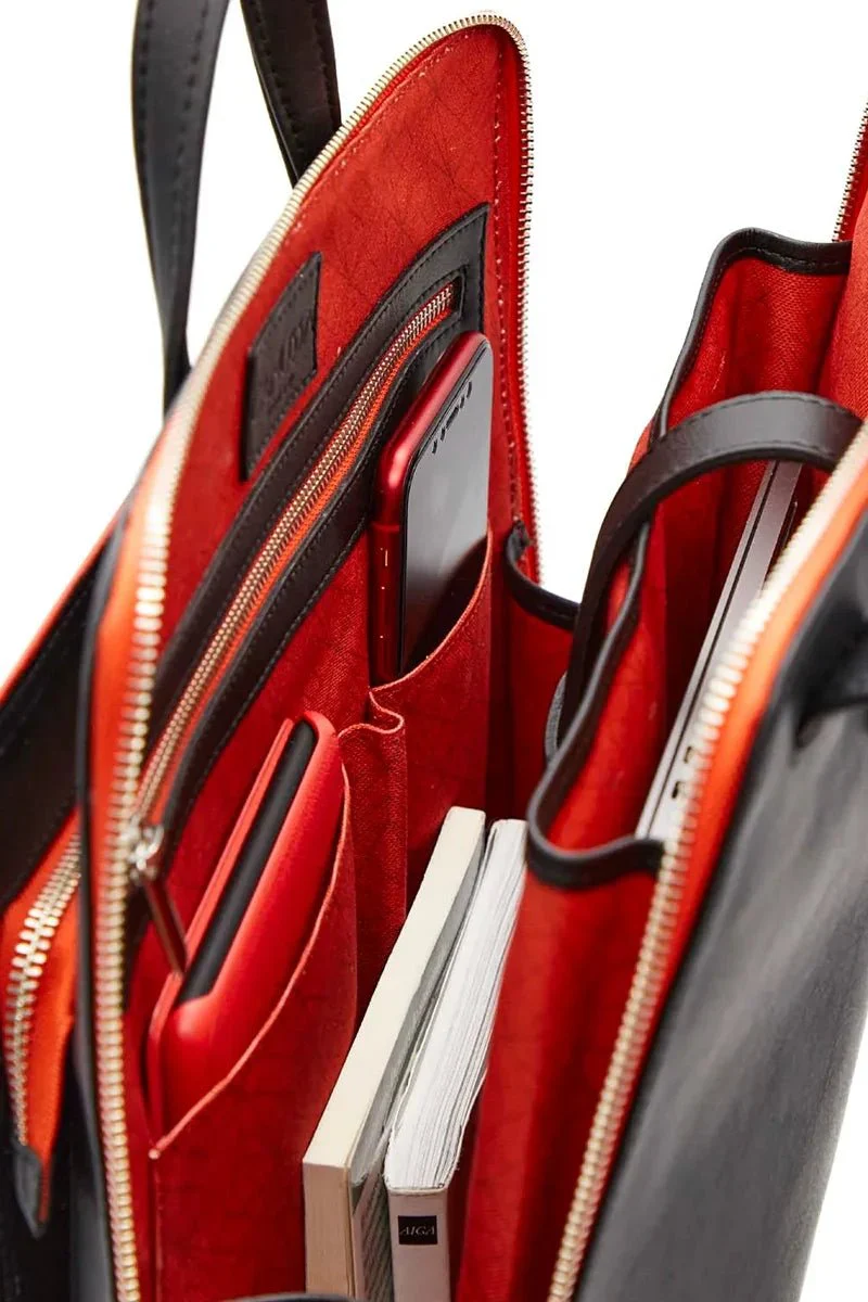 Urban laptop backpack - Black/Red - Image 6