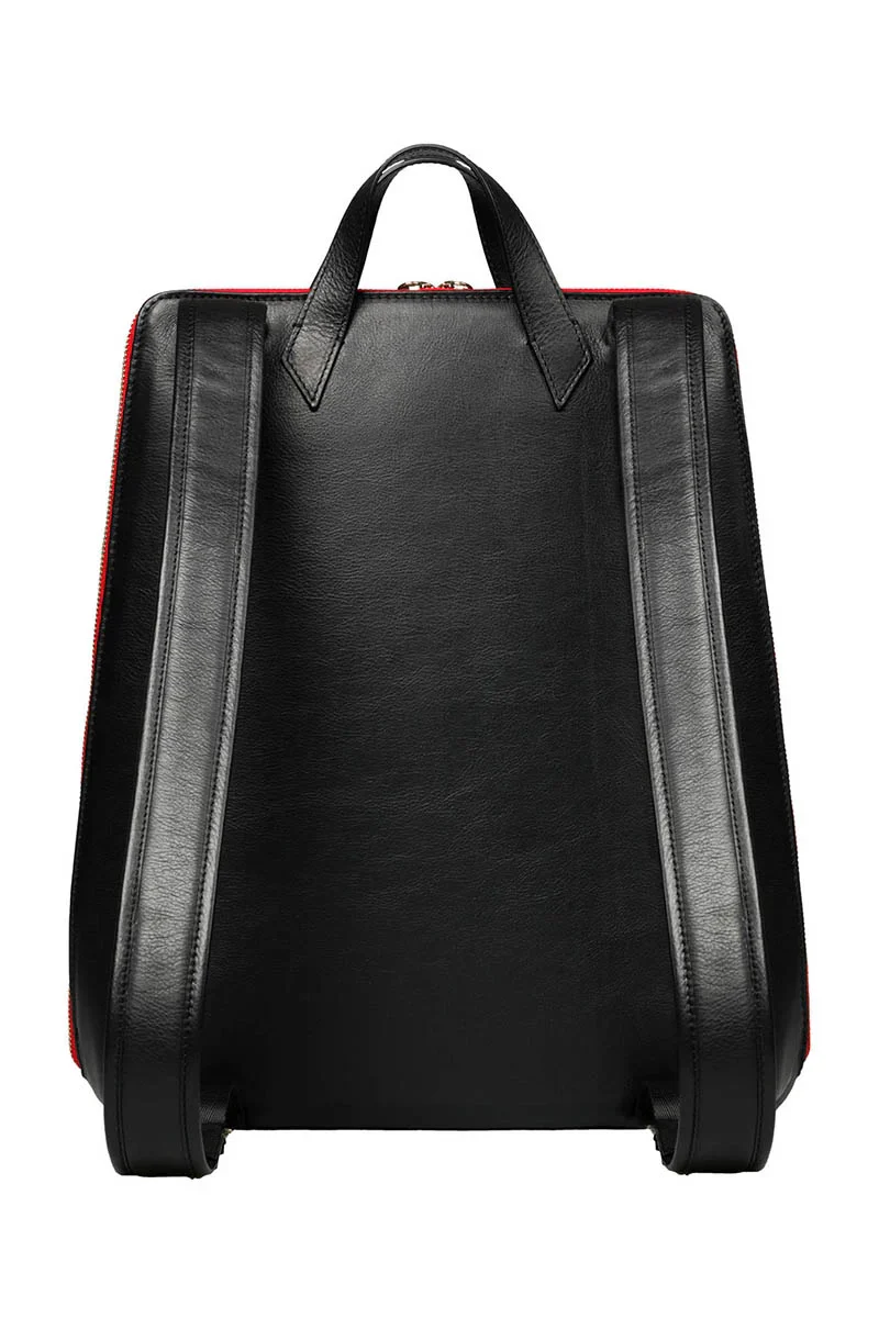 Urban laptop backpack - Black/Red - Image 7