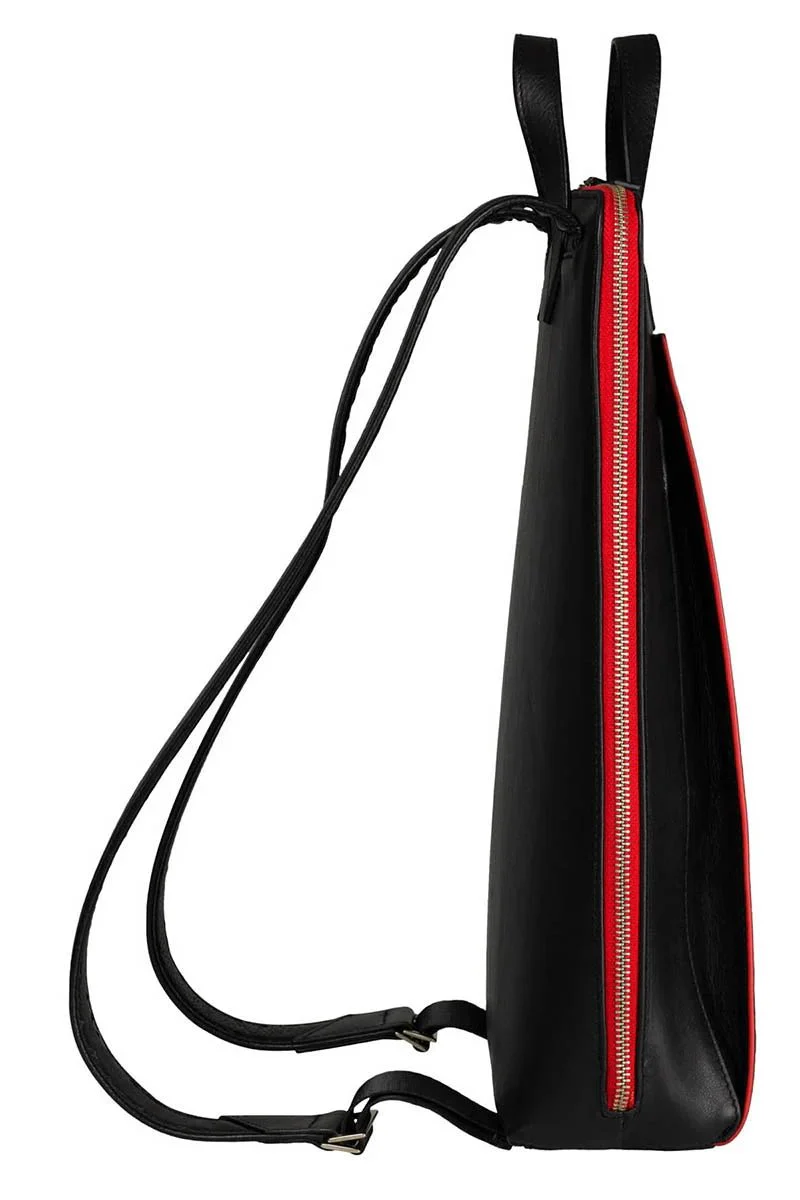 Urban laptop backpack - Black/Red - Image 8