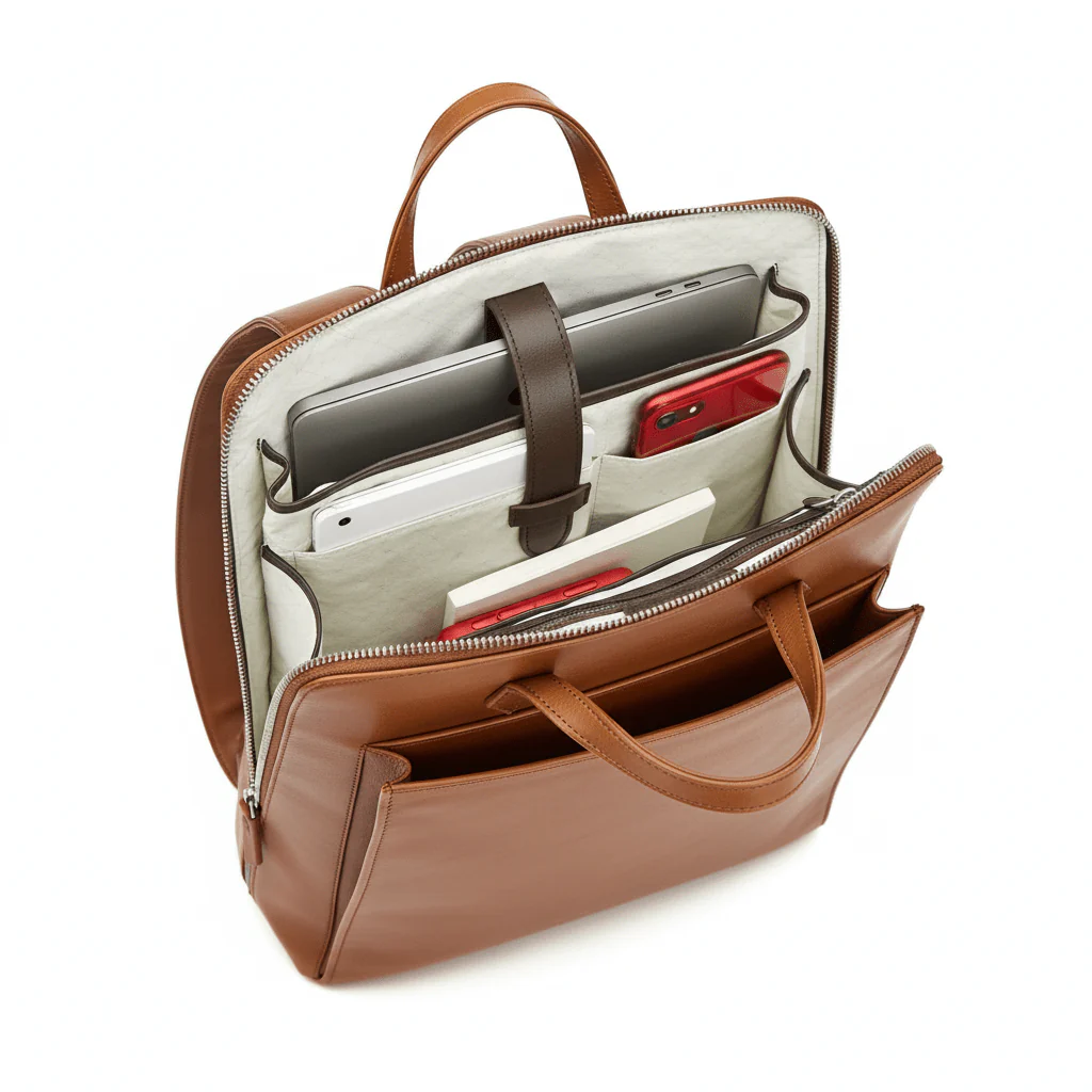 Urban laptop backpack - Camel - Image 6