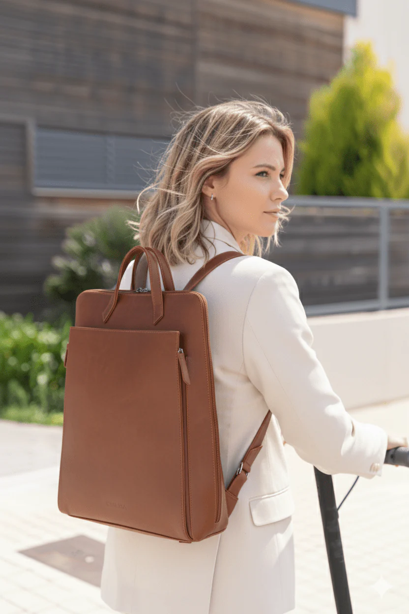 Urban laptop backpack - Hazelnut - Image 2