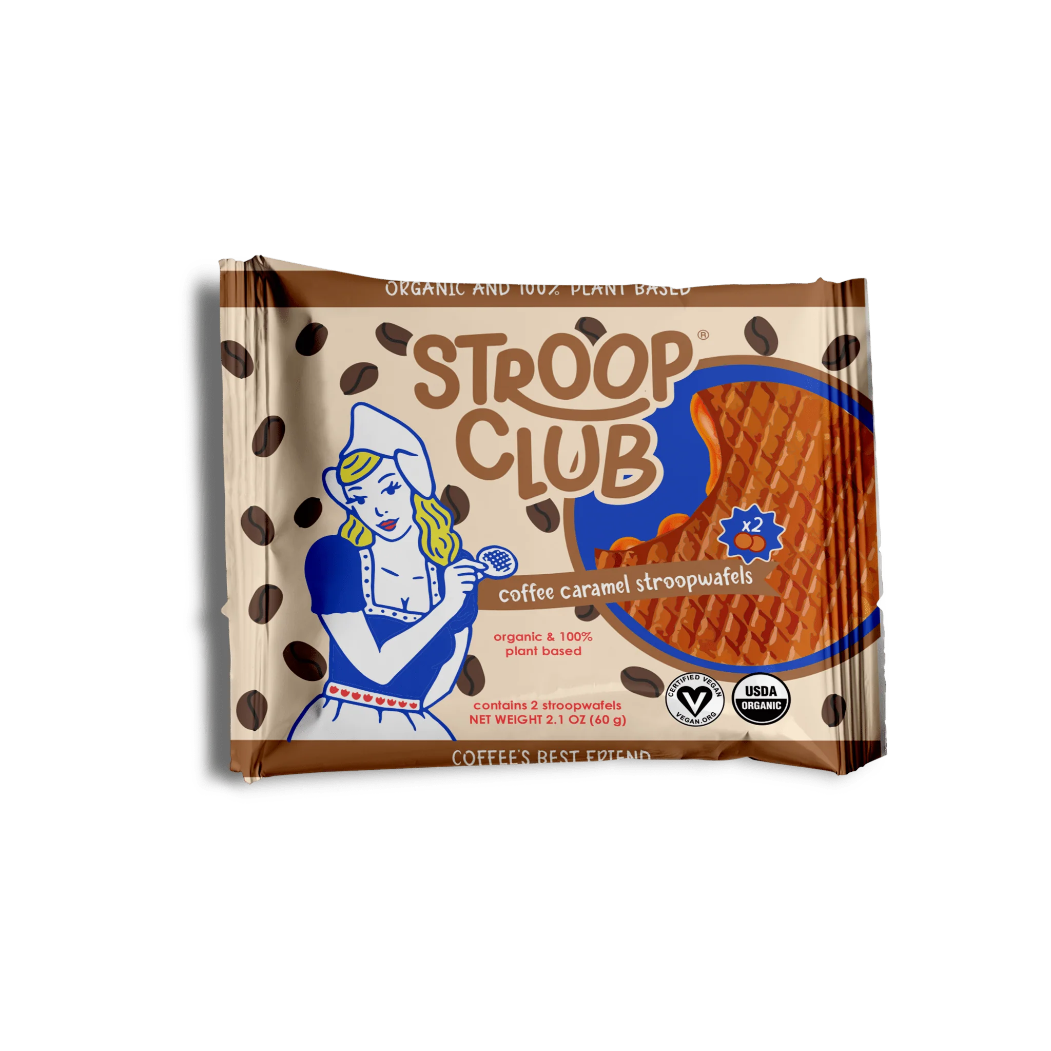 Variety Pack Caramel Plant Based and Organic Stroopwafels (box of 12x 2-pack - 24 total) - Image 3