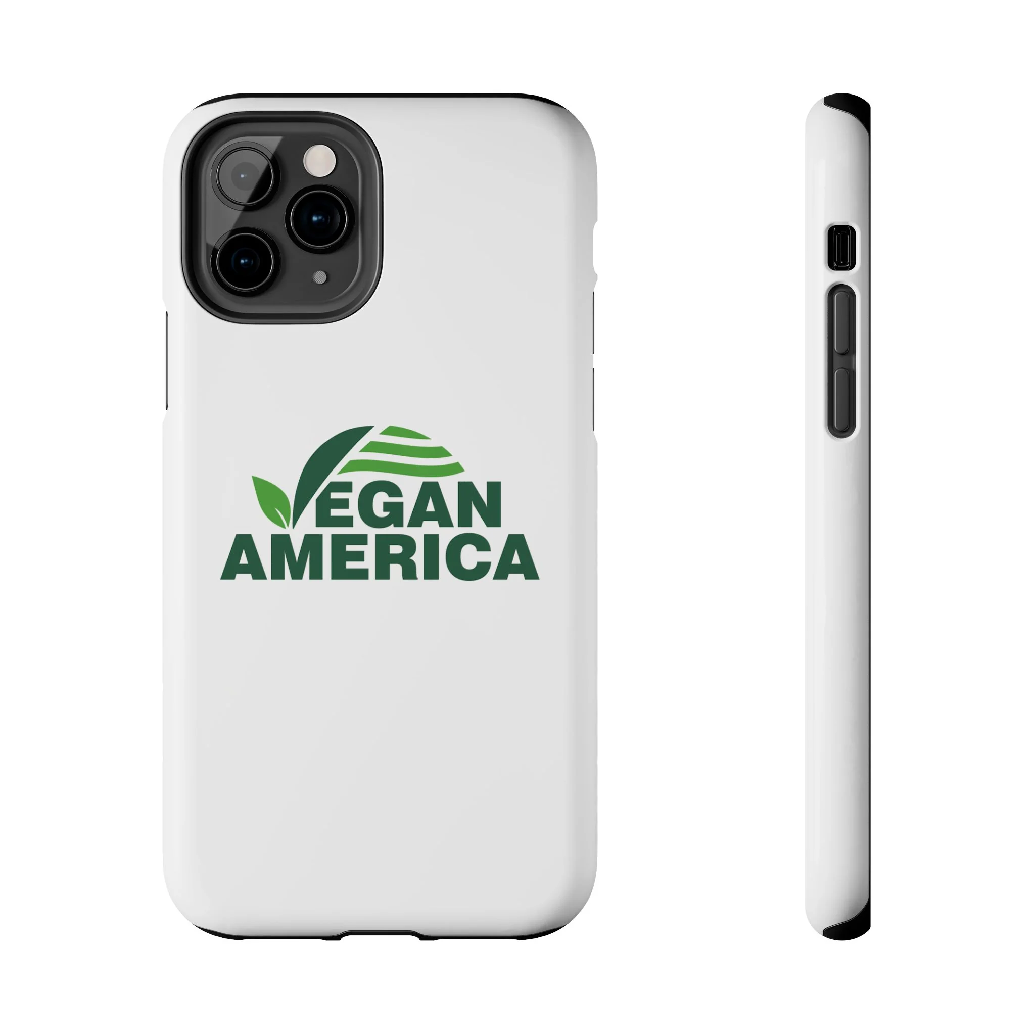 Vegan America Tough Phone Case — Eco-Friendly Plant Logo Protective Cover - Image 2