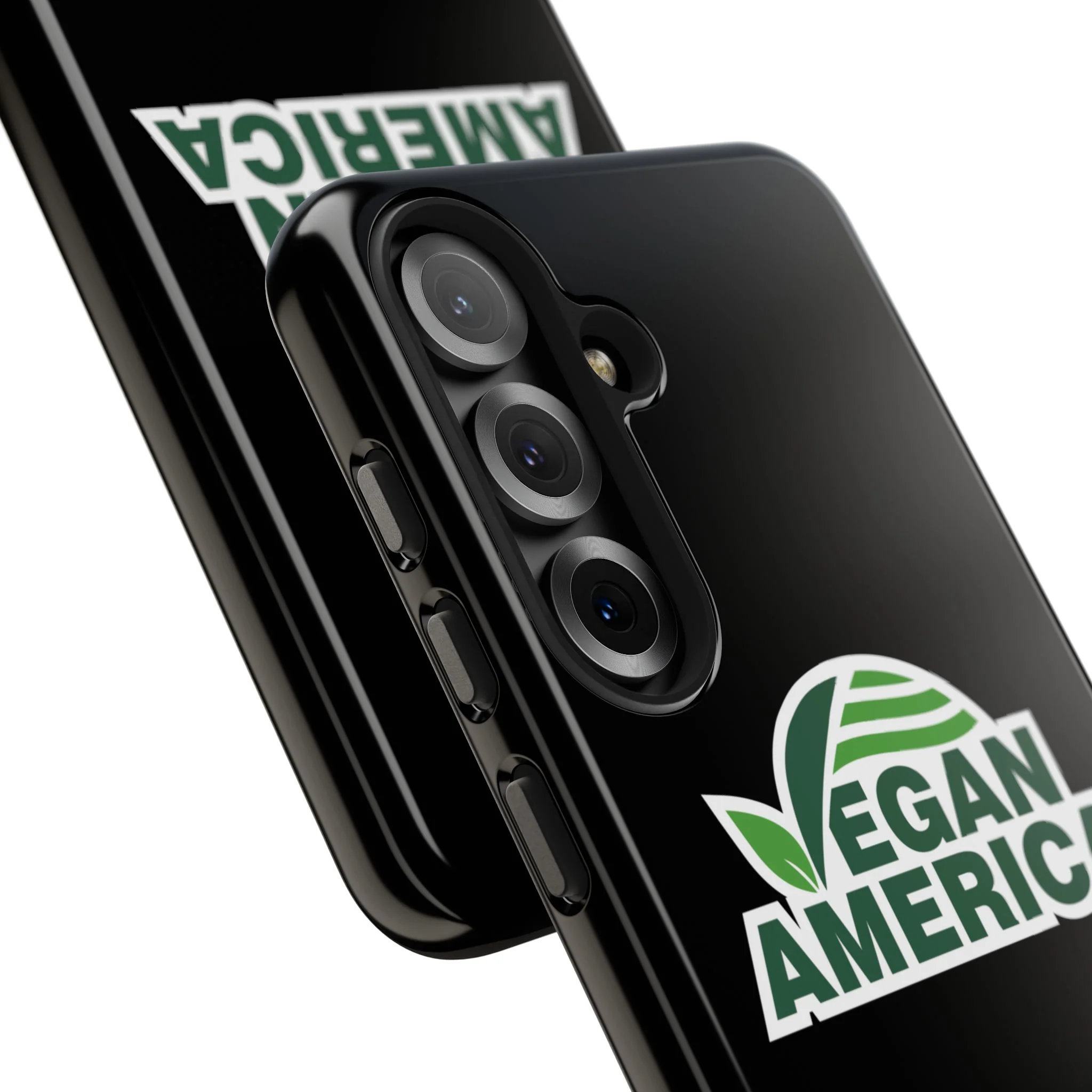 Vegan America Tough Phone Case — Green Leaf Vegan Pride Protective Cover - Image 102
