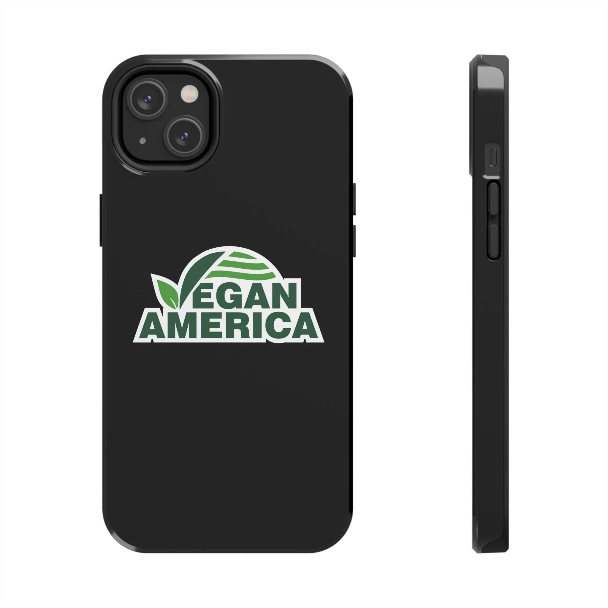 Vegan America Tough Phone Case — Green Leaf Vegan Pride Protective Cover - Image 15
