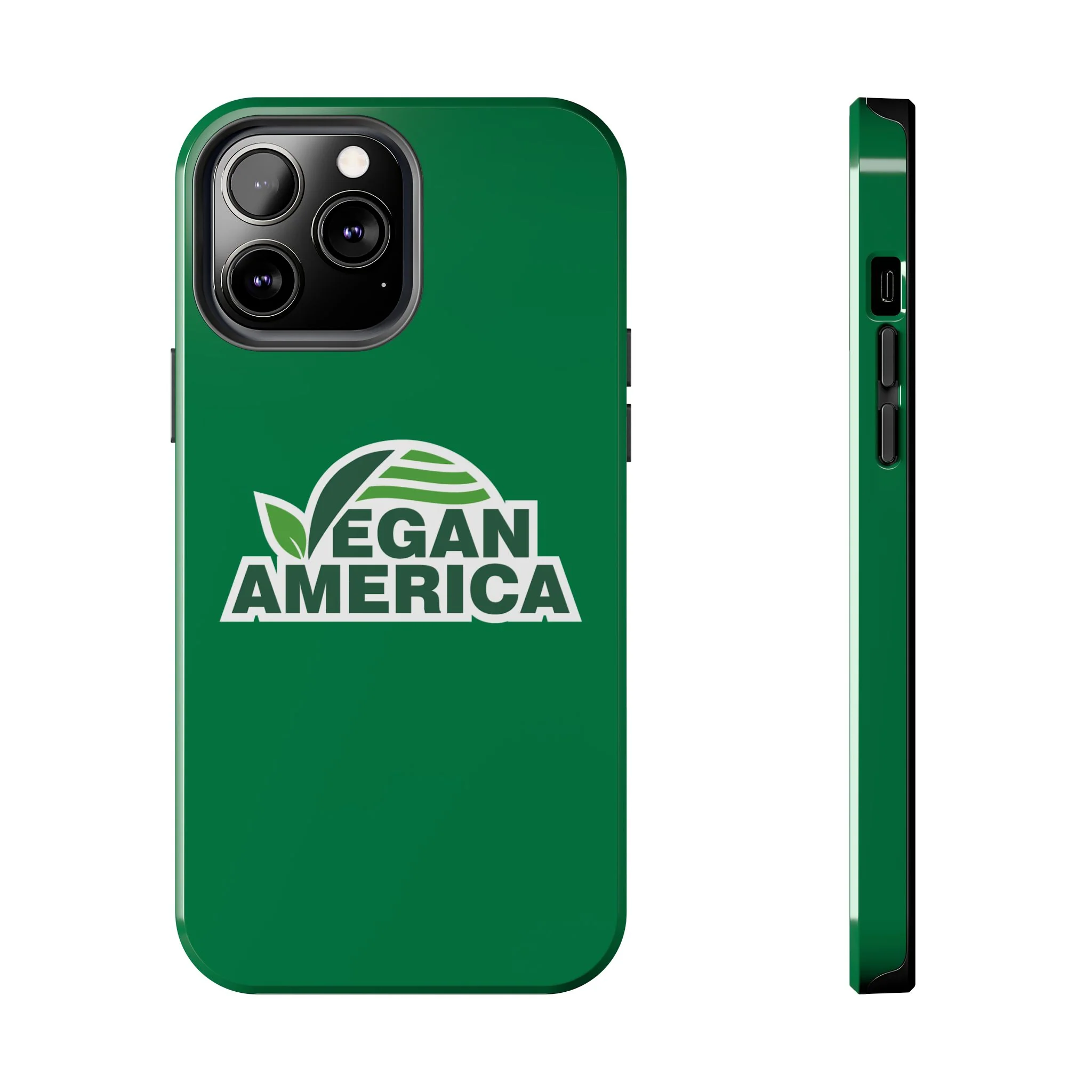 Vegan America Tough Phone Case — Green Protective Vegan Pride Cover - Image 11