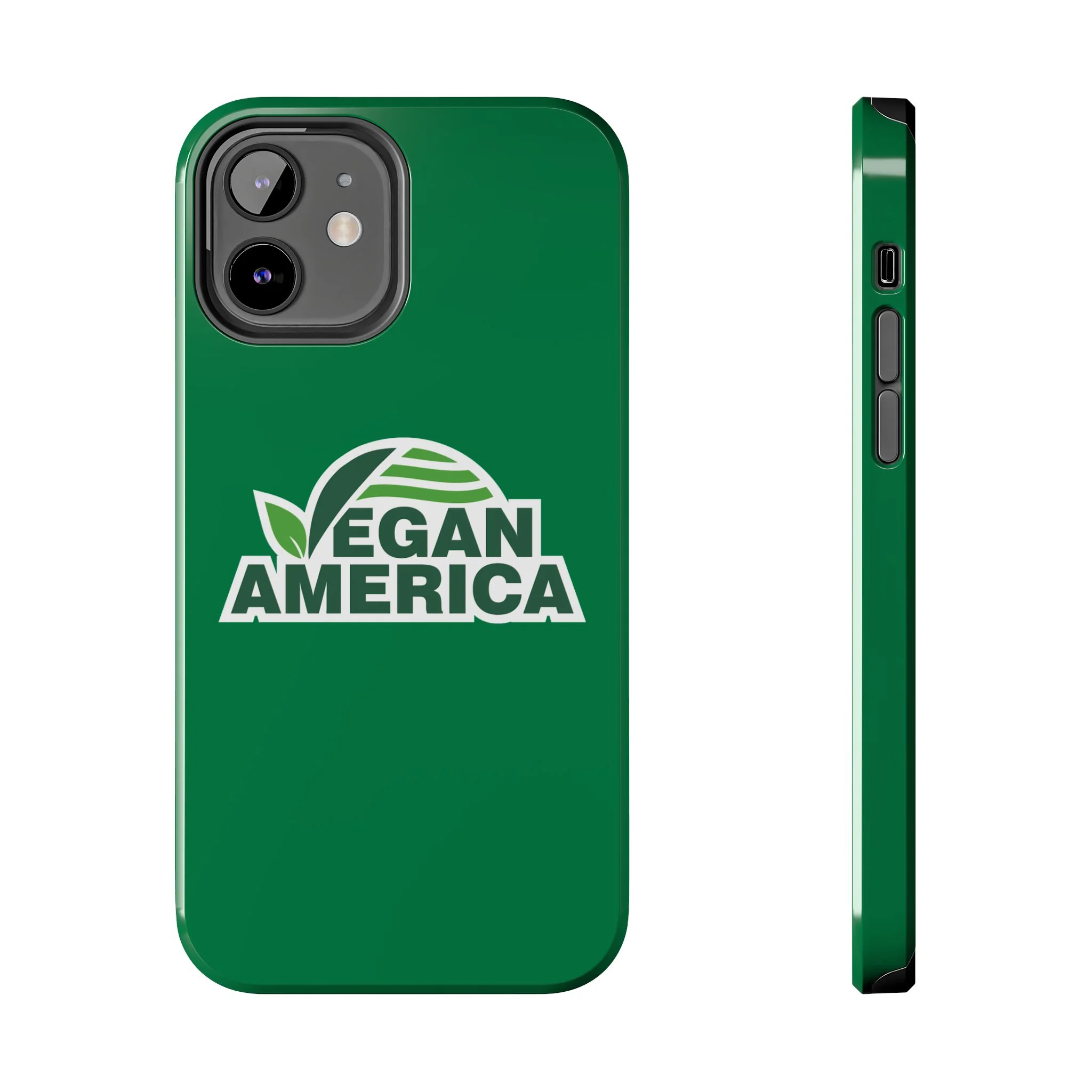 Vegan America Tough Phone Case — Green Protective Vegan Pride Cover - Image 4