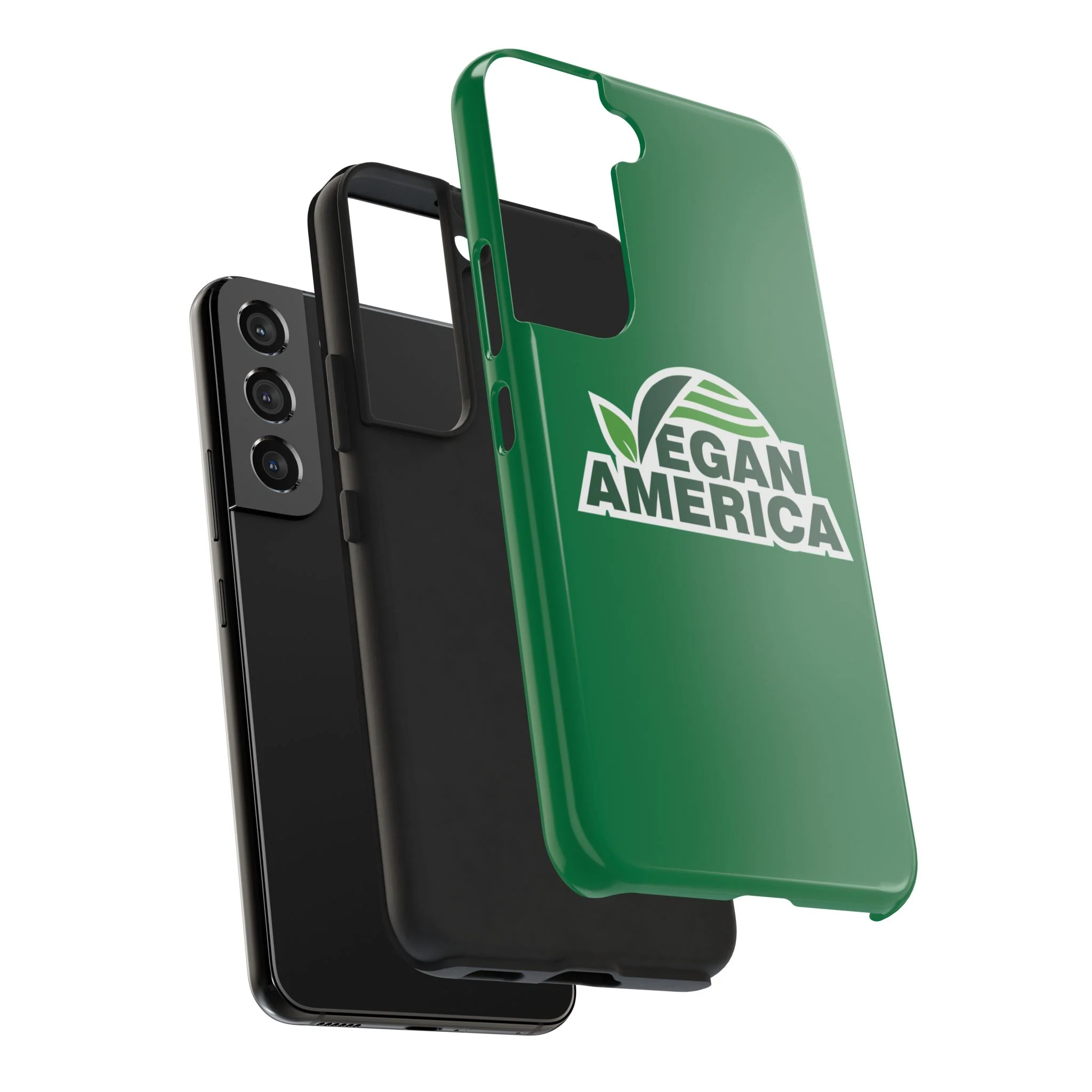 Vegan America Tough Phone Case — Green Protective Vegan Pride Cover - Image 90
