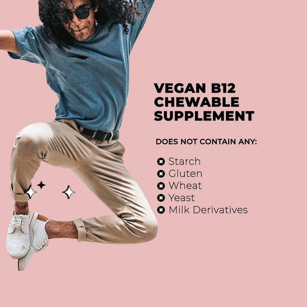 Vegan B12 Methylcobalamin Chewable Supplement - Image 4
