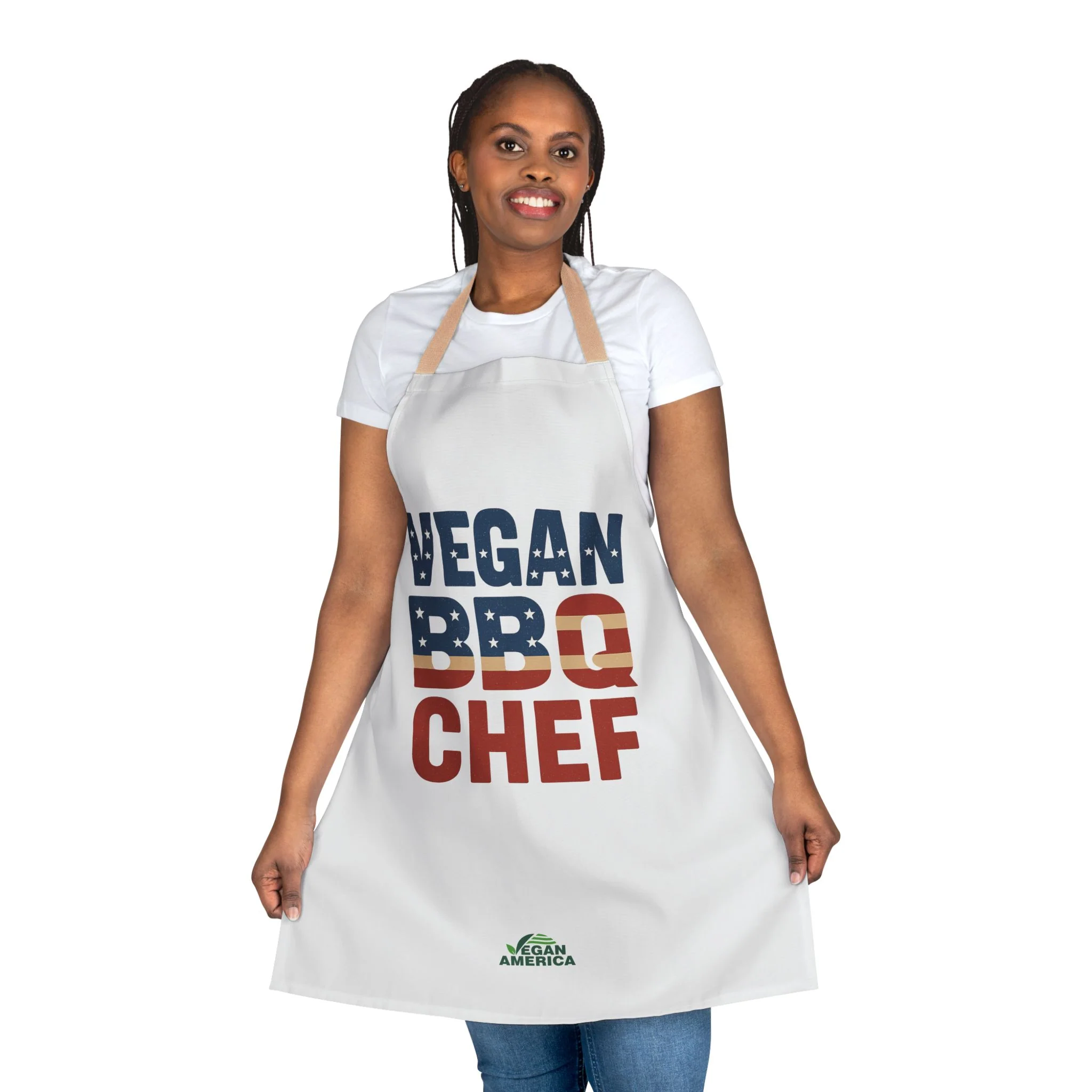 Vegan BBQ Chef Apron - 5-Color Straps, Perfect Gift for Grilling Enthusiasts, Cooking Lovers, BBQ Parties, Summer Celebrations, Vegan Gifts - Image 10