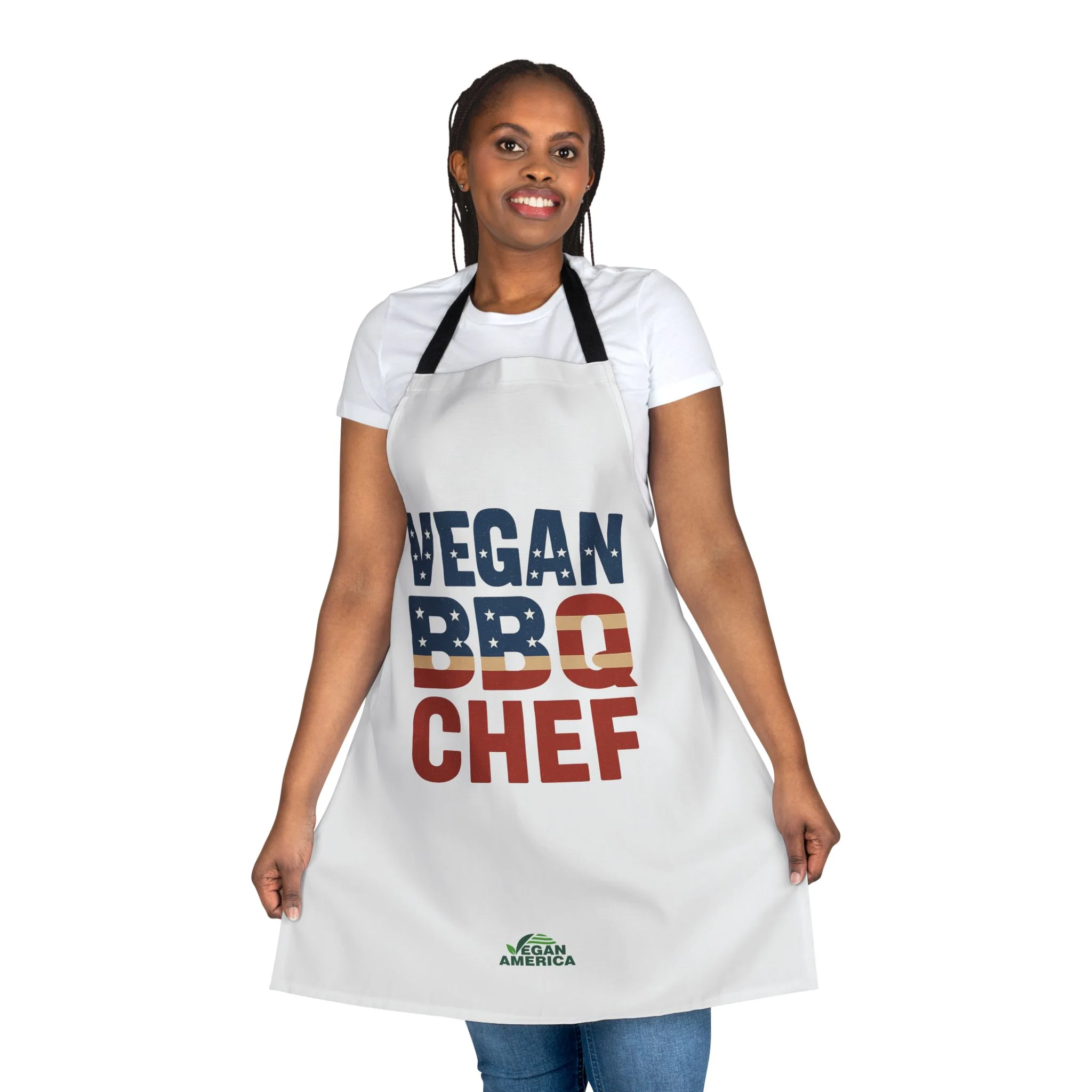 Vegan BBQ Chef Apron - 5-Color Straps, Perfect Gift for Grilling Enthusiasts, Cooking Lovers, BBQ Parties, Summer Celebrations, Vegan Gifts - Image 16