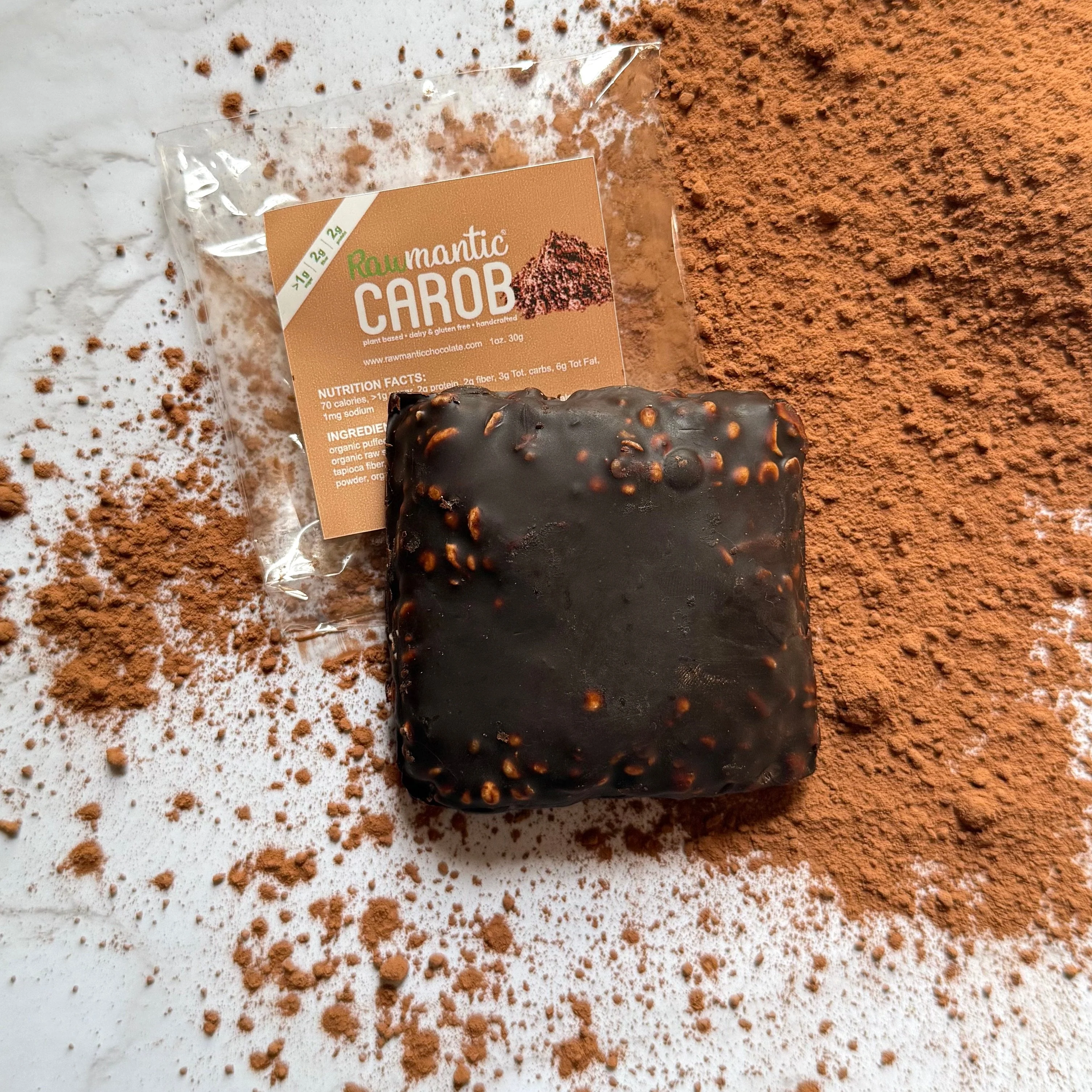 Vegan Carob Mini Protein Bar. Pack of 20 - Image 2
