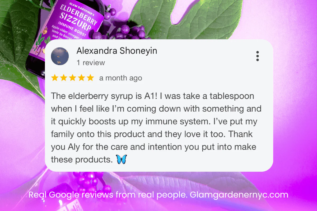VEGAN Elderberry SizZurp (syrup) • with maple syrup, wild plants, wildcrafted elderberries, and organic ingredients - Image 3
