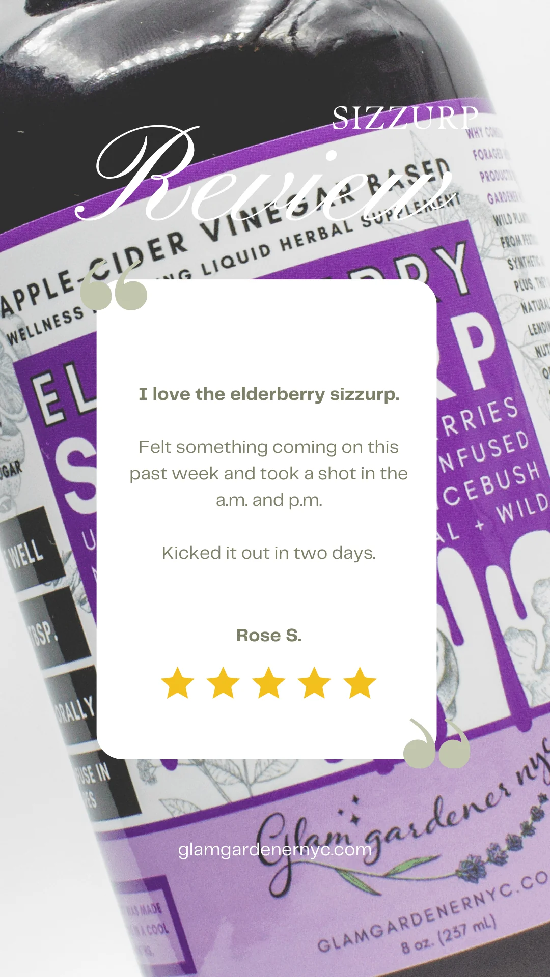 VEGAN Elderberry SizZurp (syrup) • with maple syrup, wild plants, wildcrafted elderberries, and organic ingredients - Image 6
