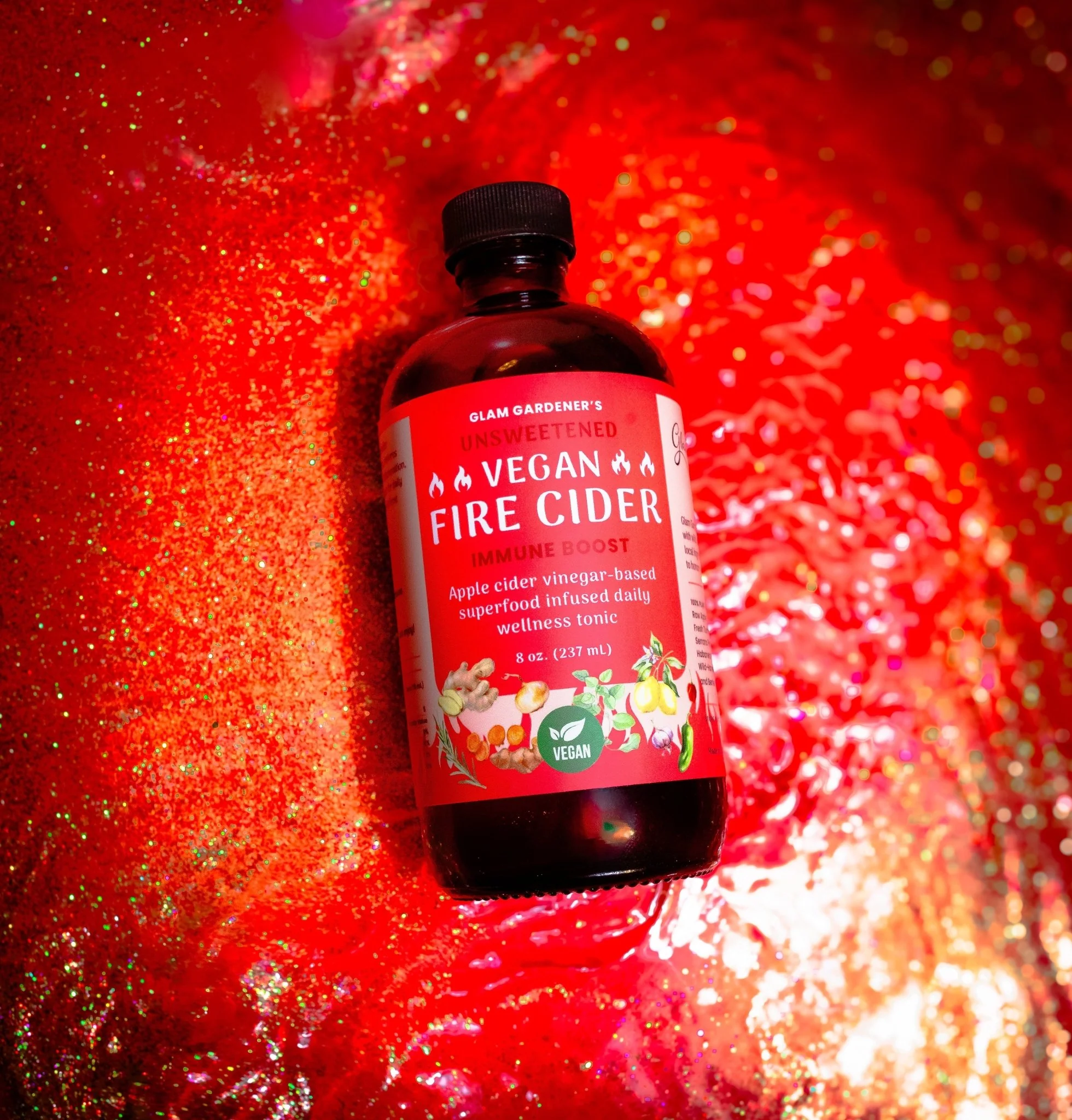 VEGAN FIRE CIDER • Superfood infused daily wellness tonic | Unsweetened with no honey - Image 4