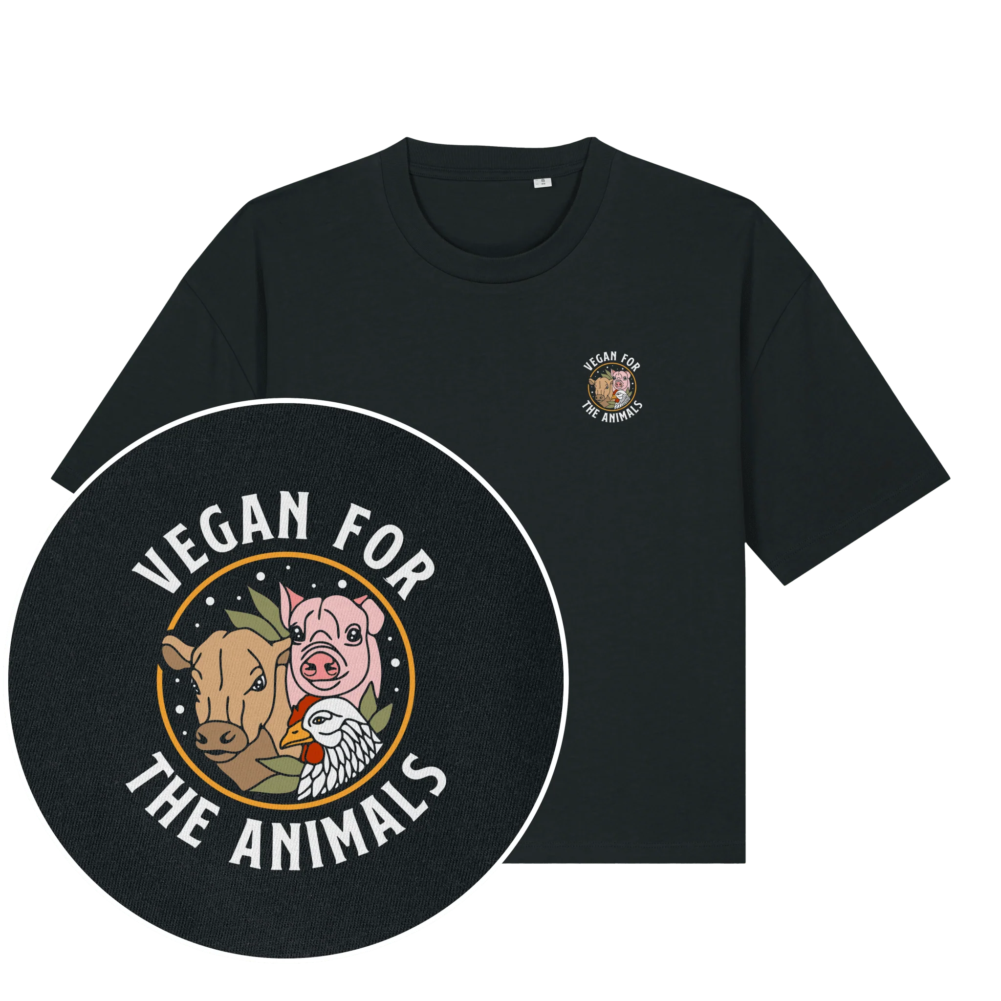 Vegan For The Animals Earthlings Women's Boxy T-Shirt - Image 2
