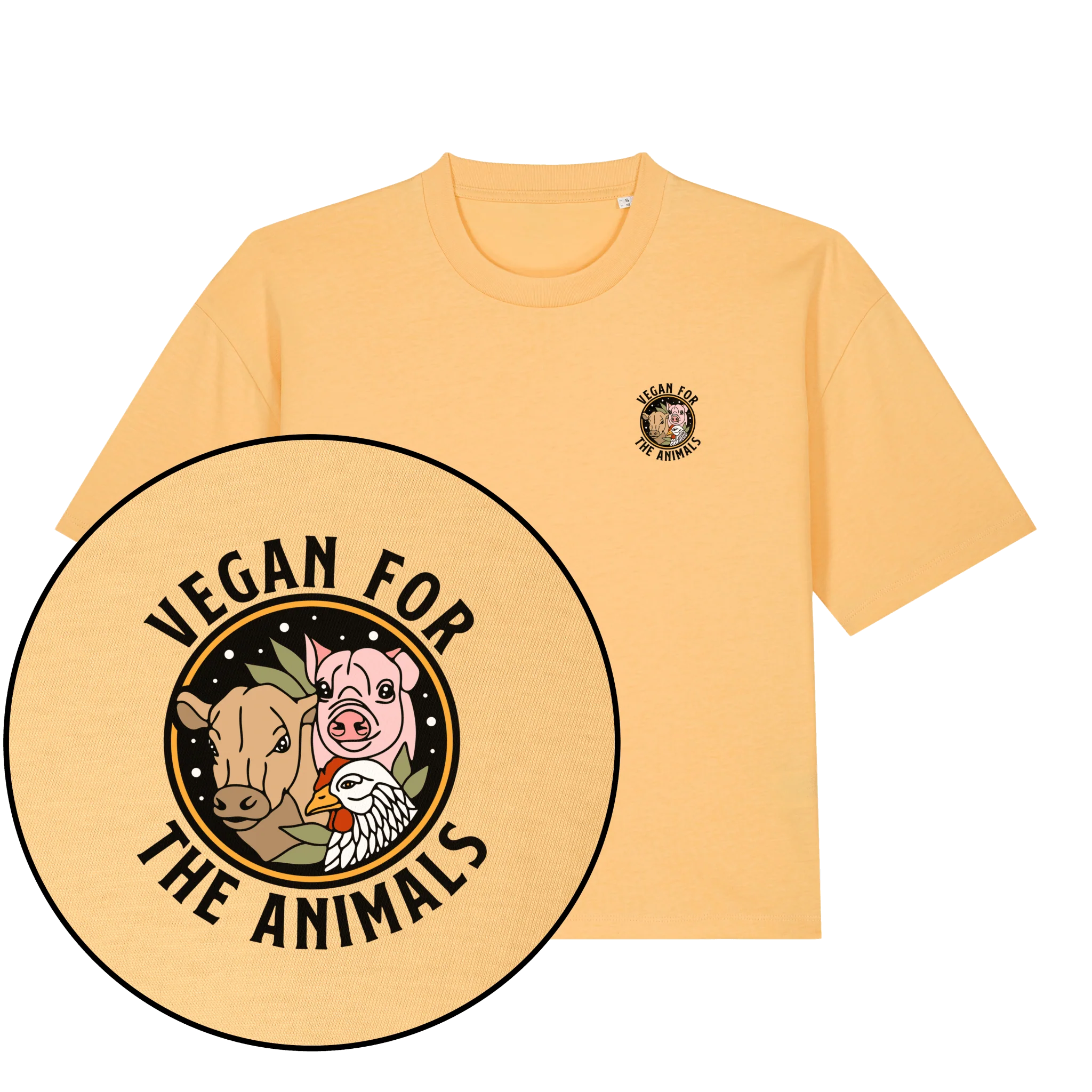 Vegan For The Animals Earthlings Women's Boxy T-Shirt - Image 4