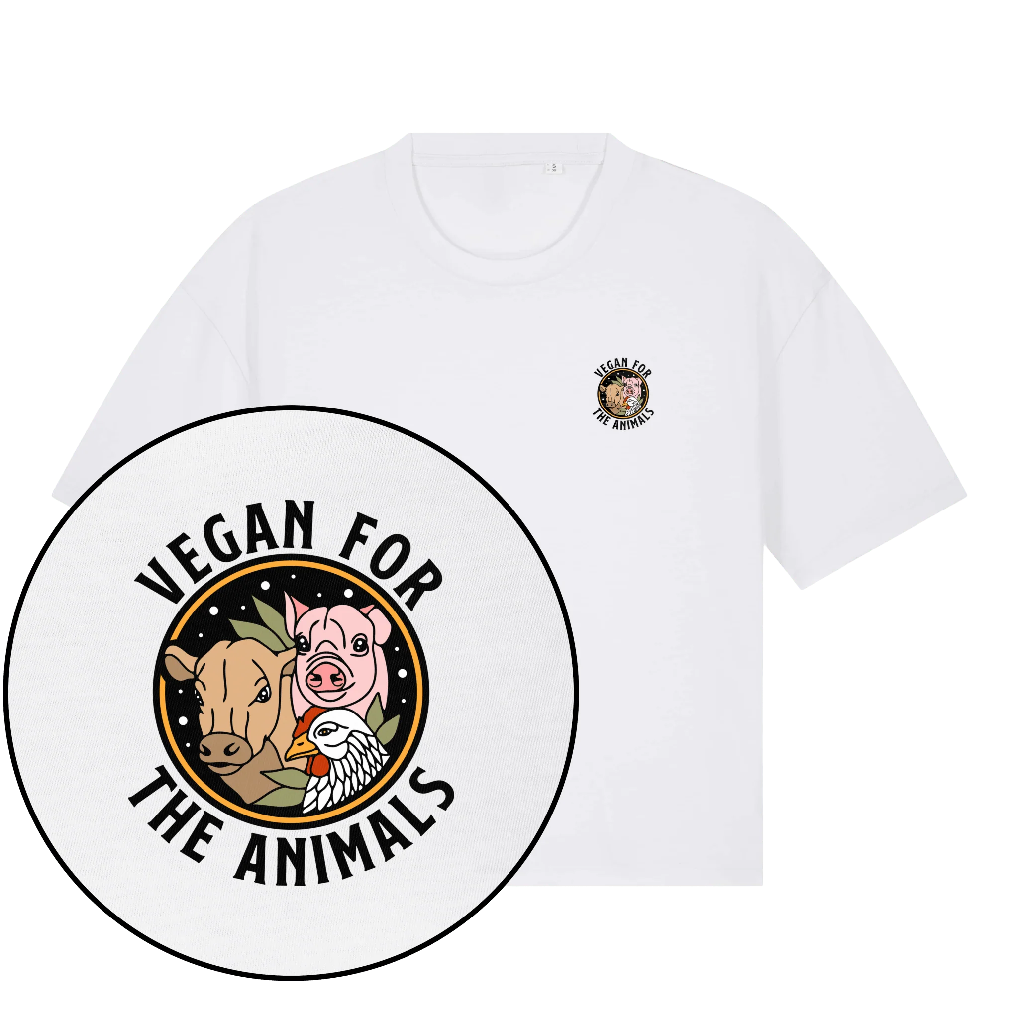 Vegan For The Animals Earthlings Women's Boxy T-Shirt - Image 5