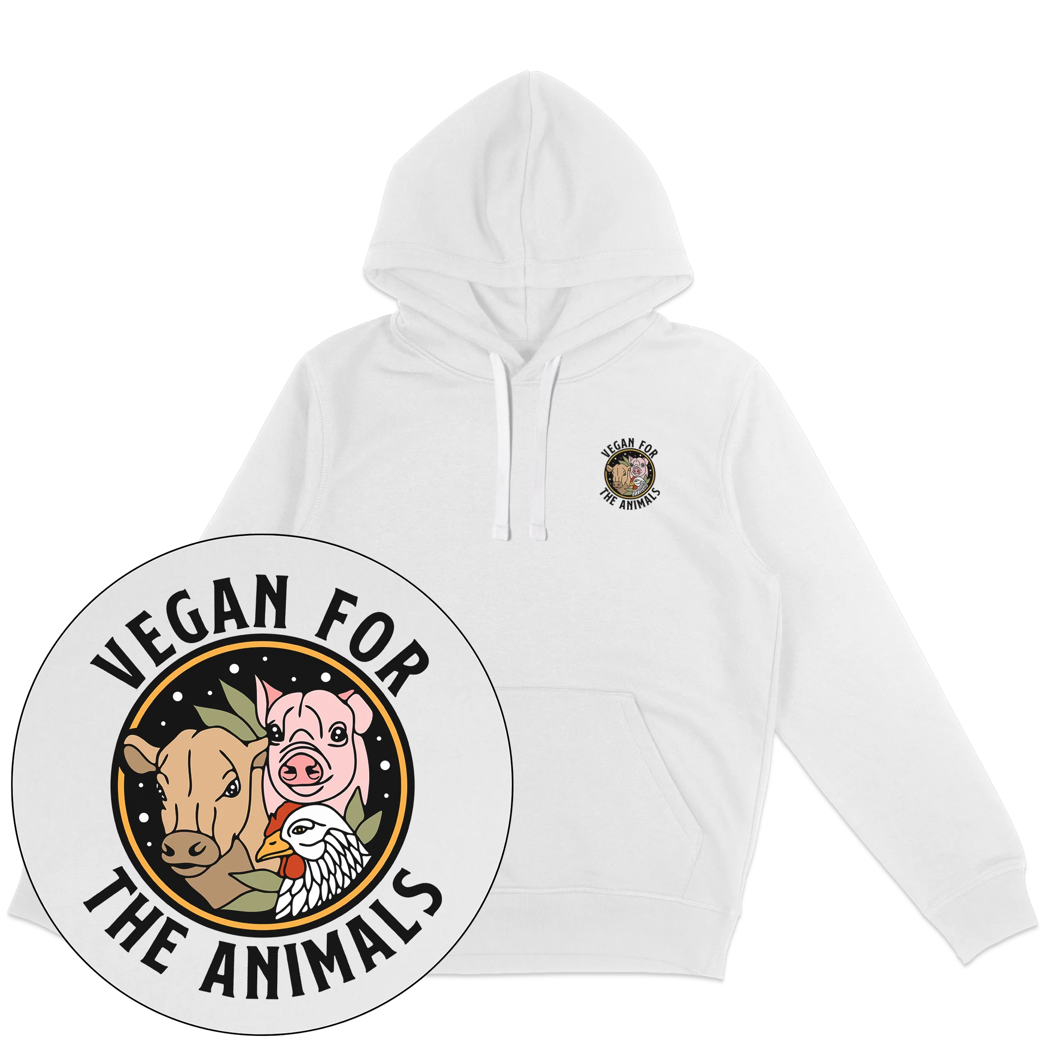 Vegan For The Animals Earthlings Hoodie - Image 2