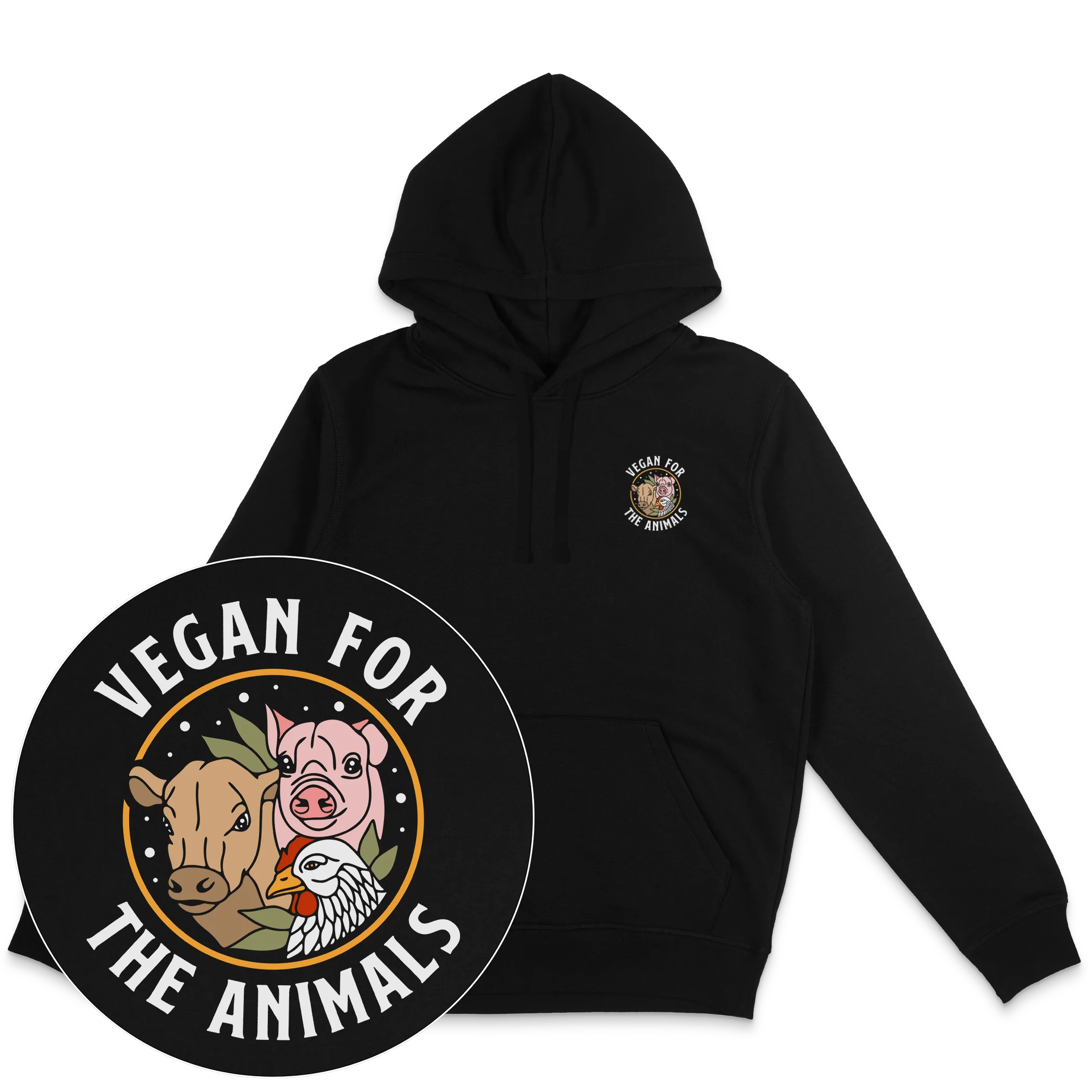 Vegan For The Animals Earthlings Hoodie - Image 3