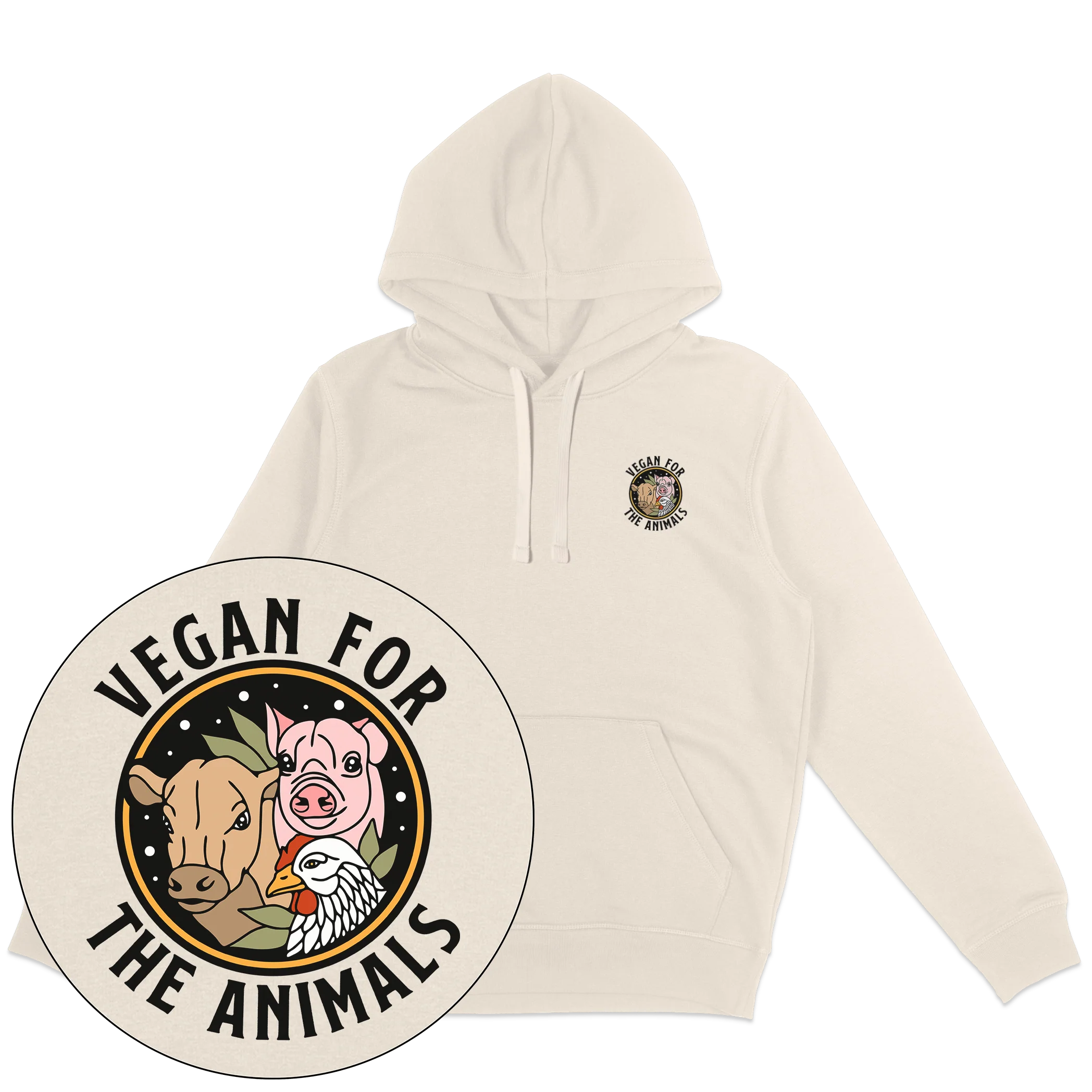 Vegan For The Animals Earthlings Hoodie - Image 5