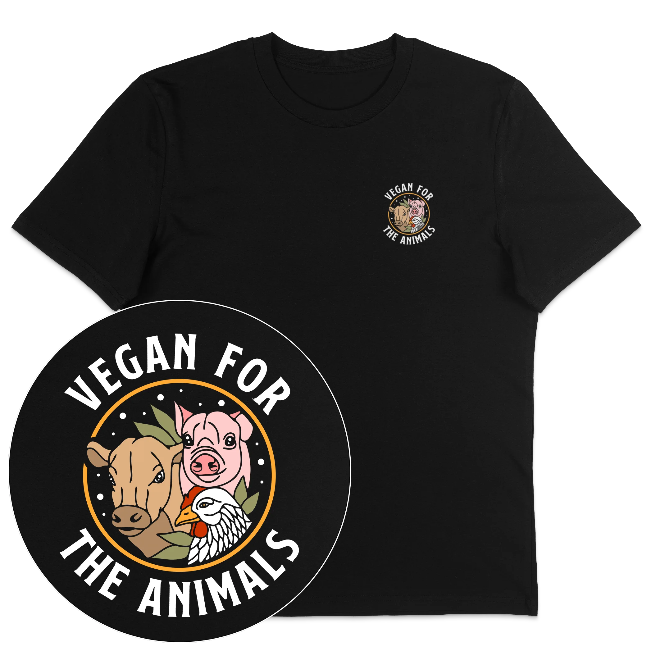 Vegan For The Animals Earthlings T-Shirt - Image 3