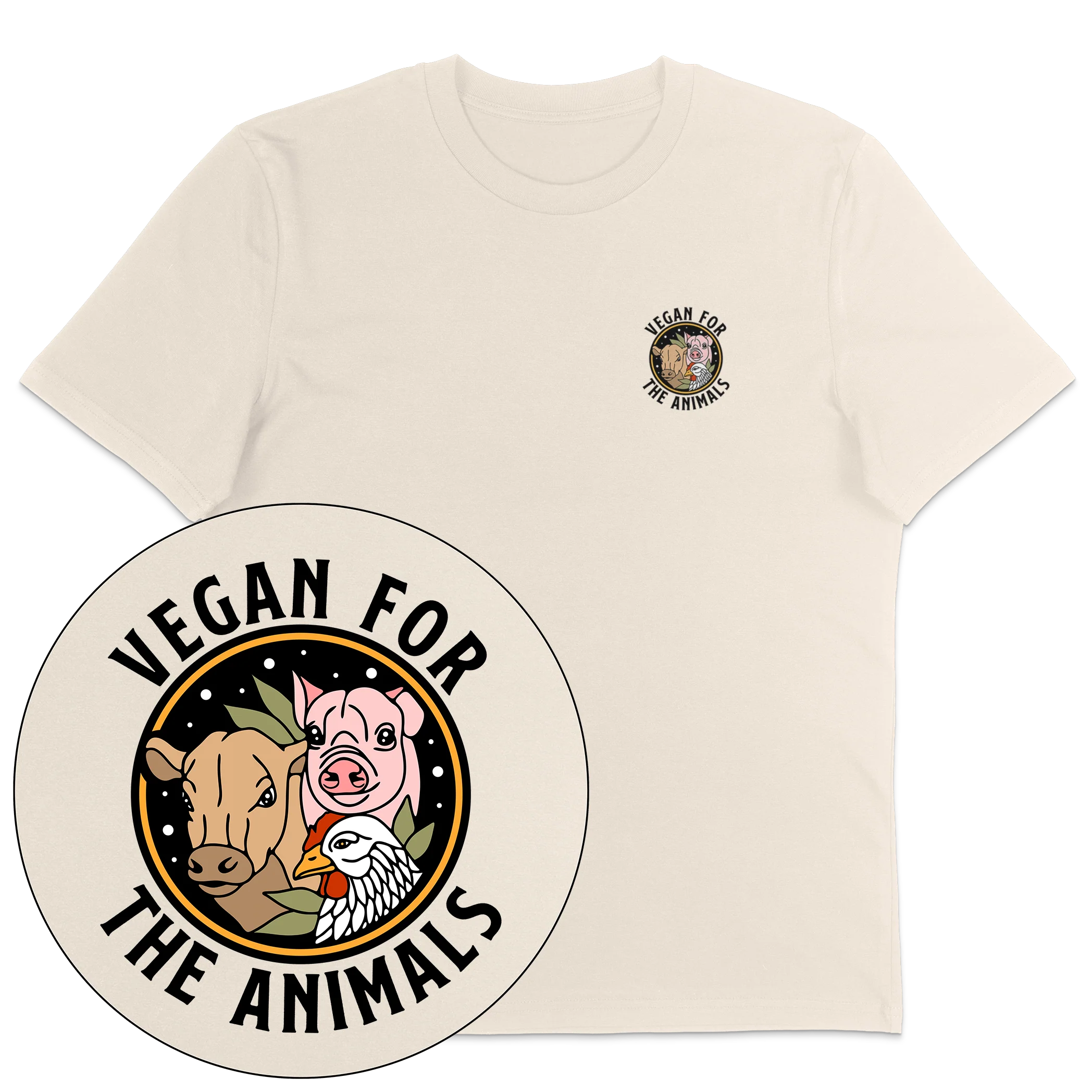Vegan For The Animals Earthlings T-Shirt - Image 4
