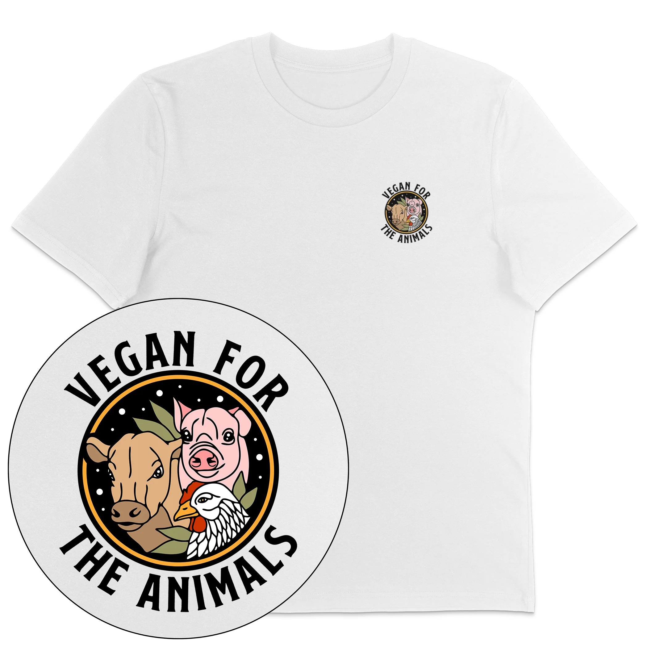 Vegan For The Animals Earthlings T-Shirt - Image 6
