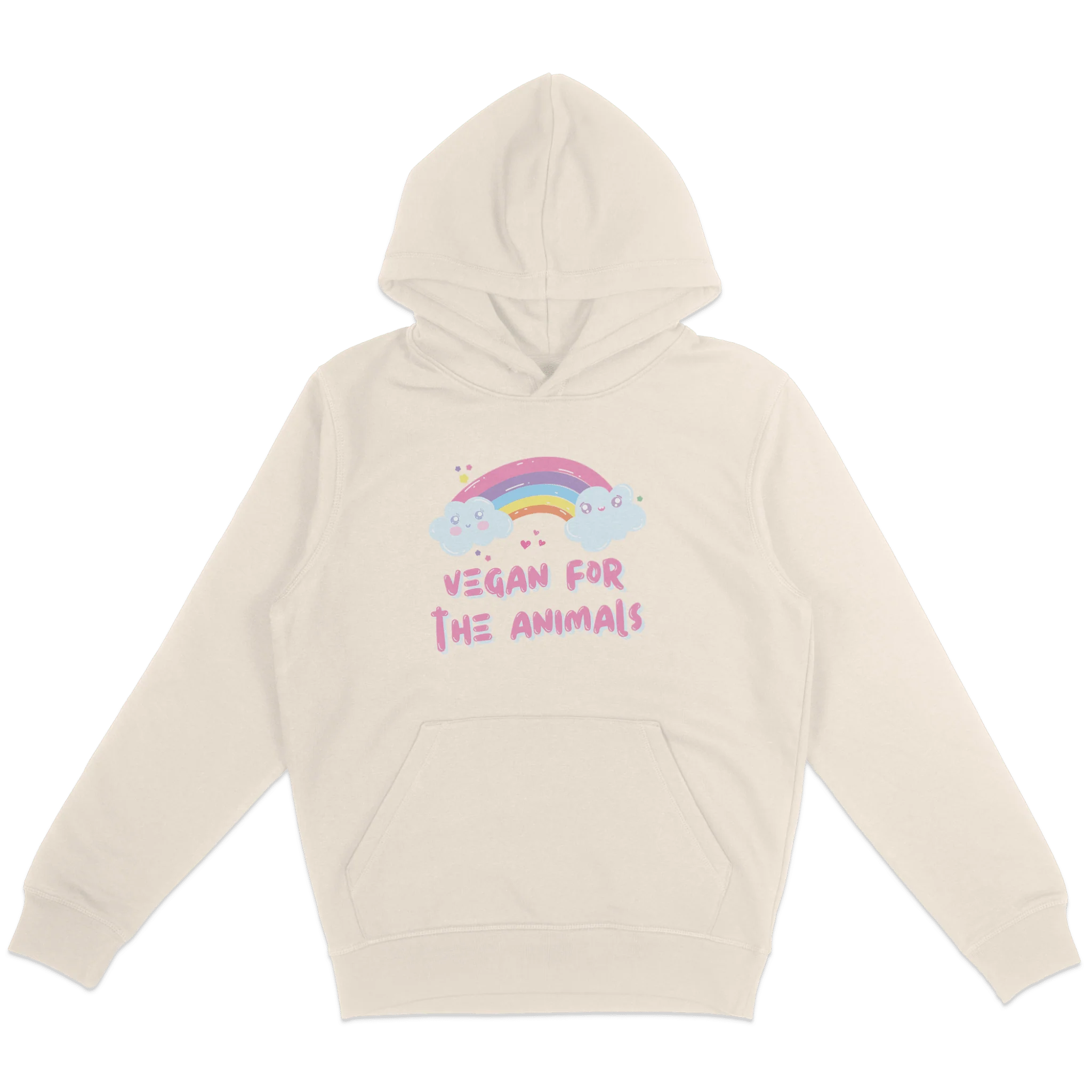 Vegan For The Animals Rainbow Hoodie - Image 3
