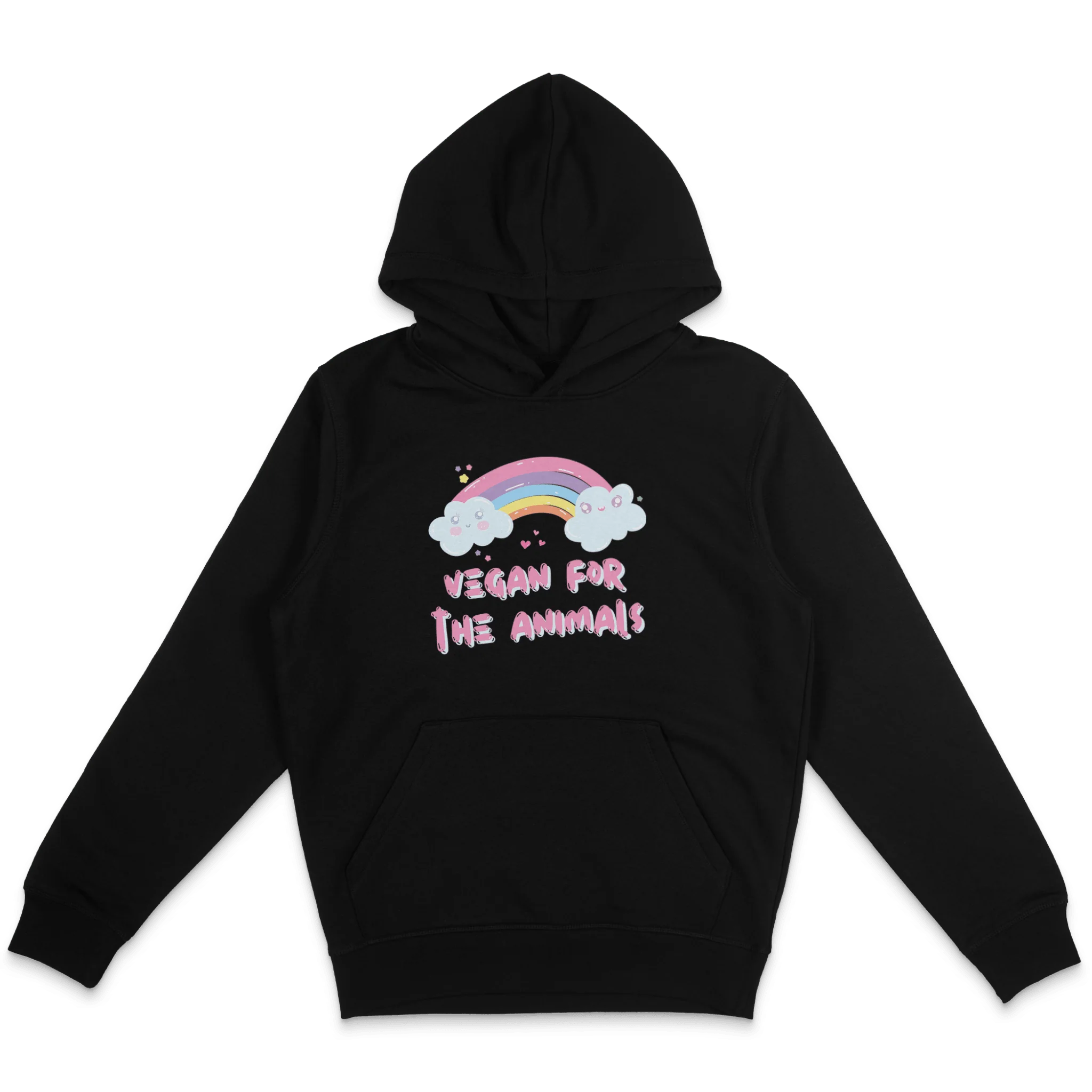 Vegan For The Animals Rainbow Hoodie - Image 6