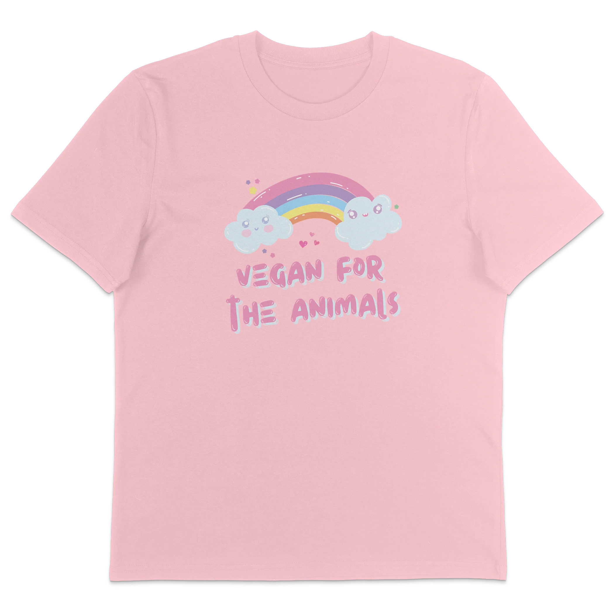 Vegan For The Animals Rainbow T-Shirt - Image 2
