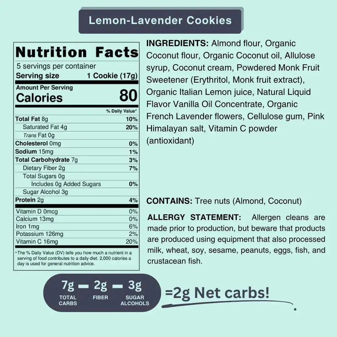 Vegan Gluten Free Lemon-Lavender Cookies | Flèche Healthy Treats - Image 6