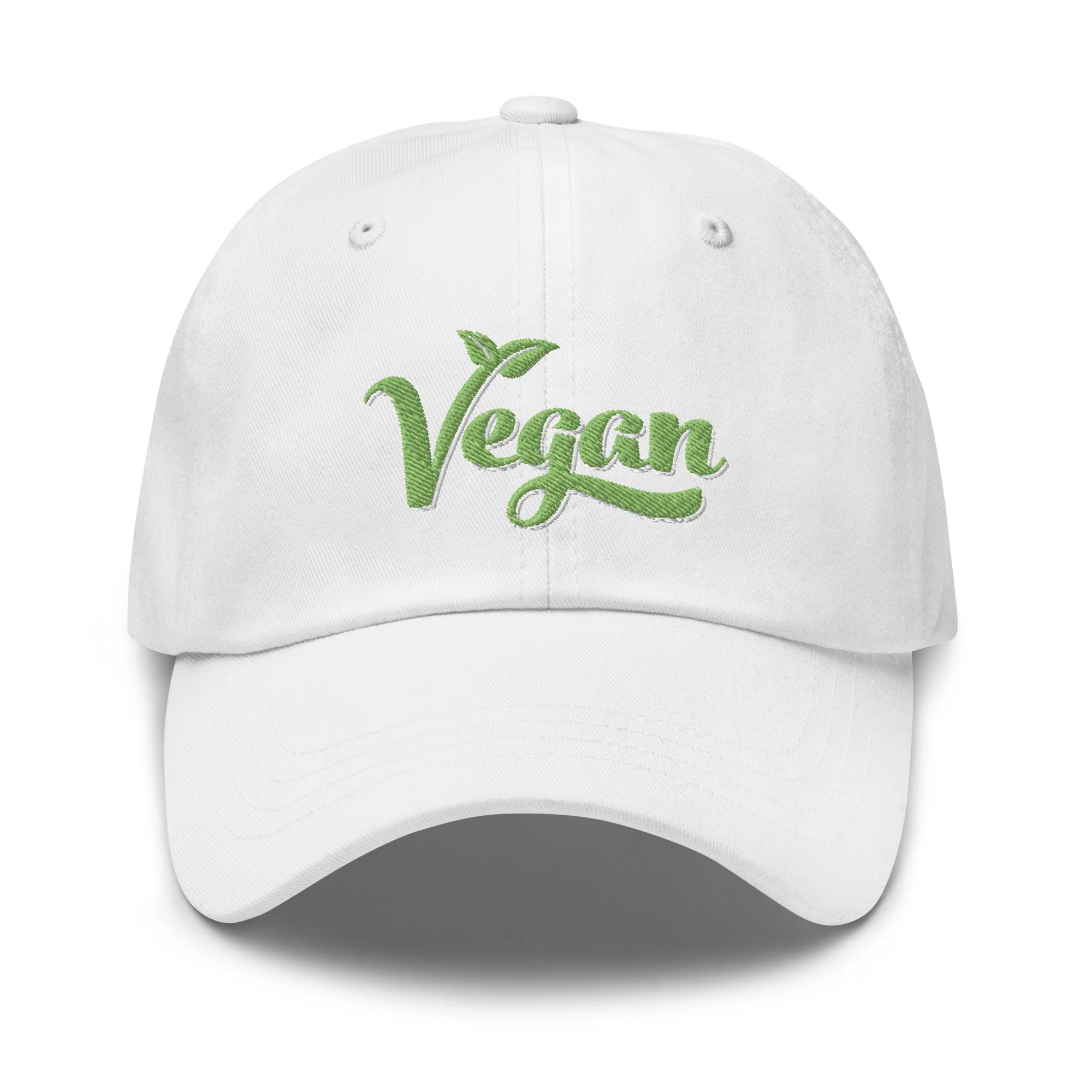 Vegan Hat / Cap With Premium Green and White Stitched Embroidery - Image 10