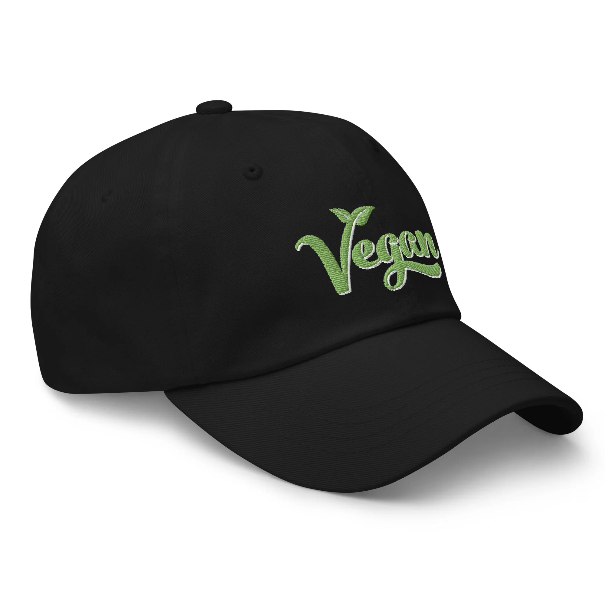 Vegan Hat / Cap With Premium Green and White Stitched Embroidery - Image 6