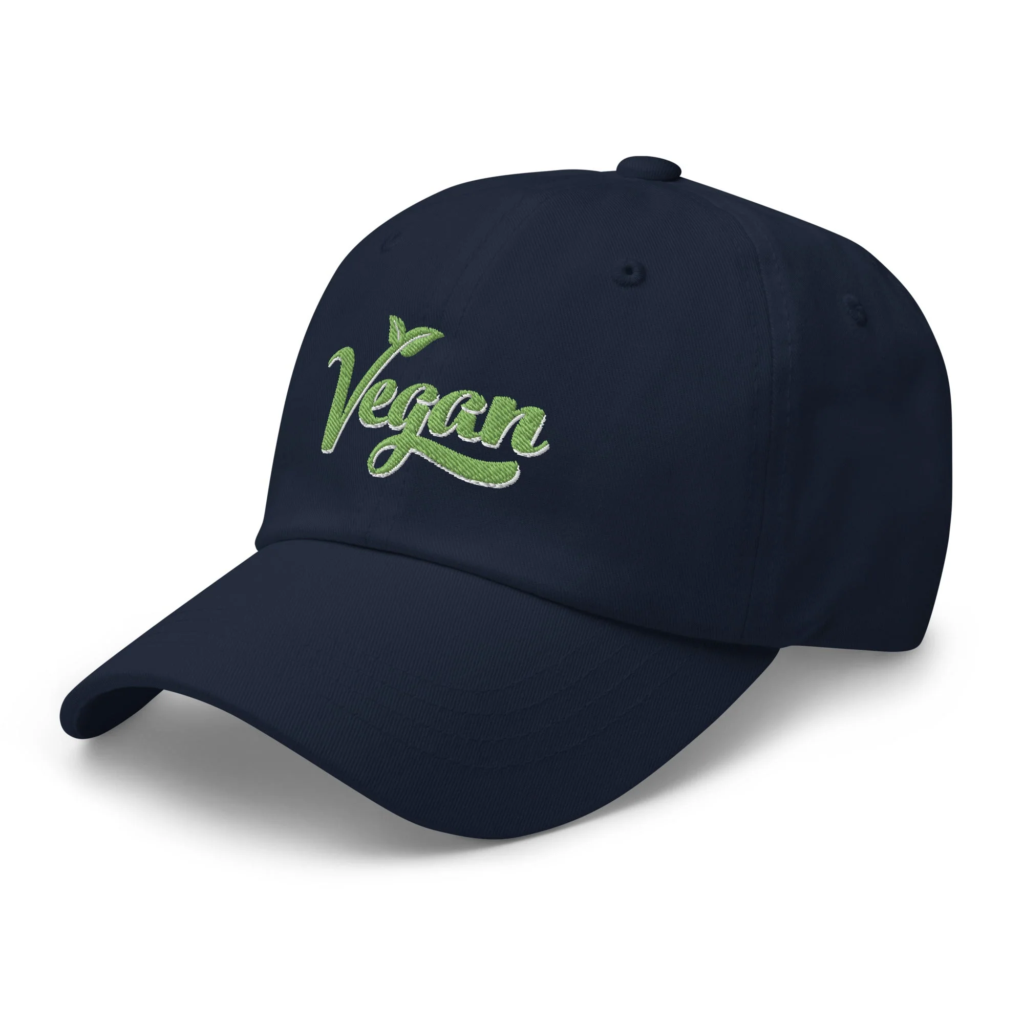 Vegan Hat / Cap With Premium Green and White Stitched Embroidery - Image 9