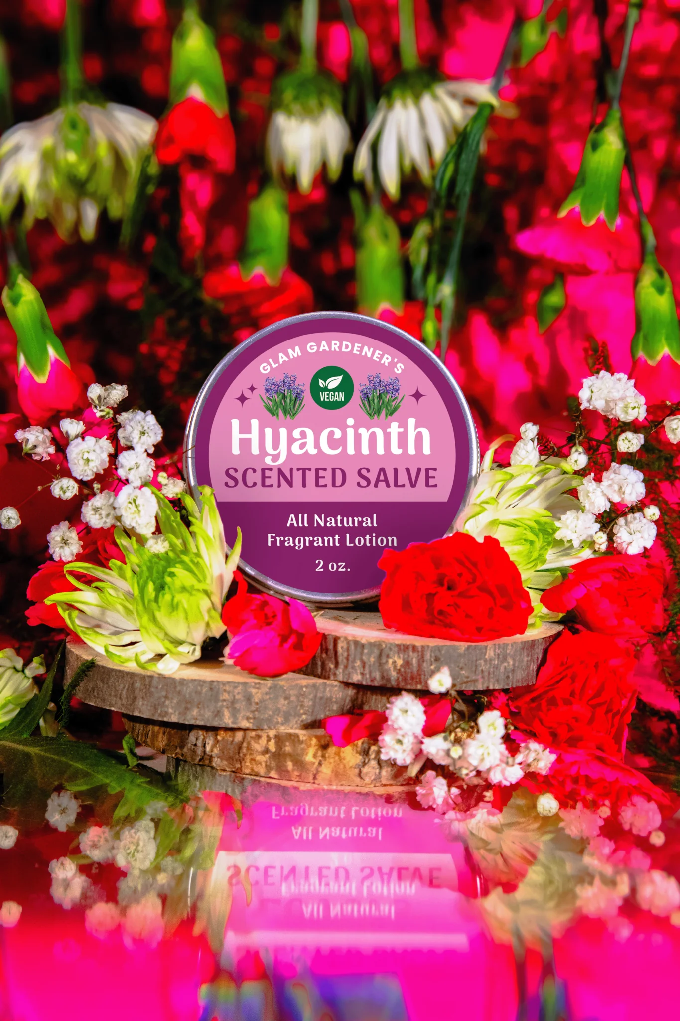 VEGAN HYACINTH BLOOMS • Natural solid perfume and hydrating lotion infused with Hyacinth absolute oil and plant-based wax - Image 3
