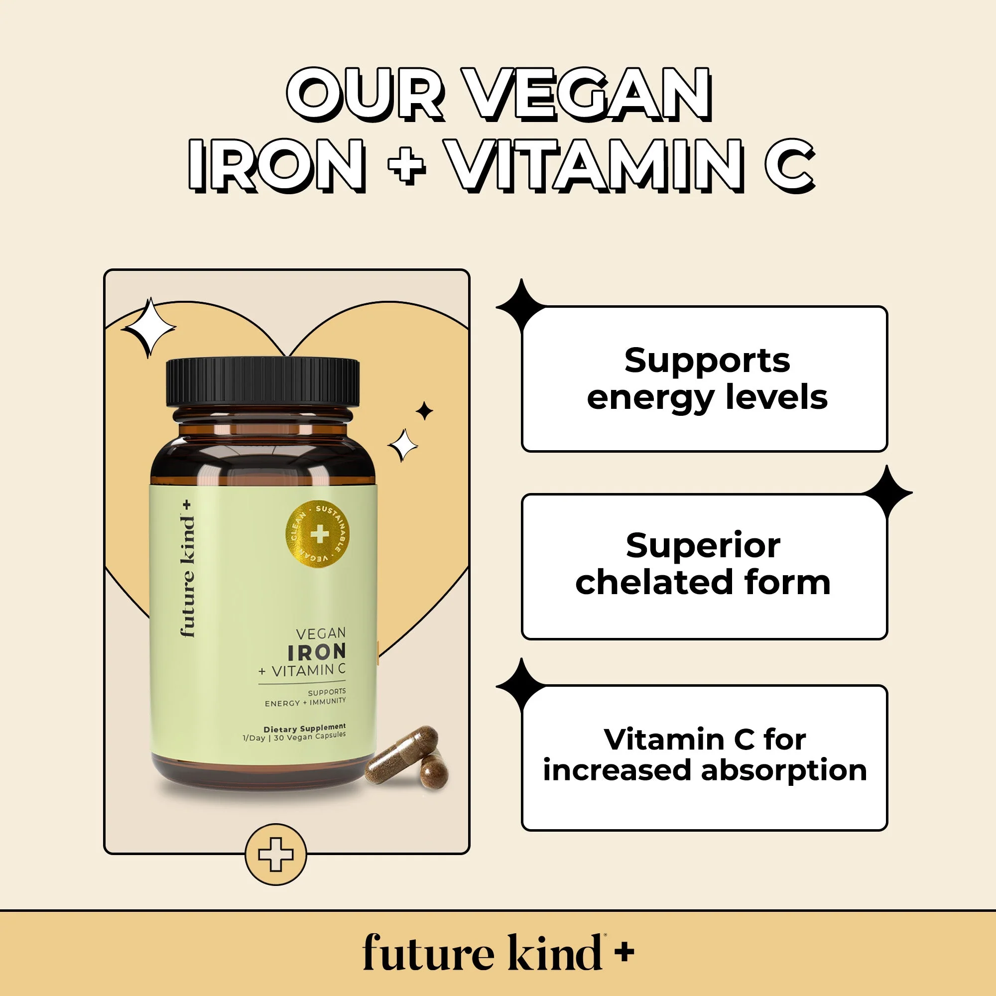 Vegan Iron Supplement with Natural Vitamin C - Image 3