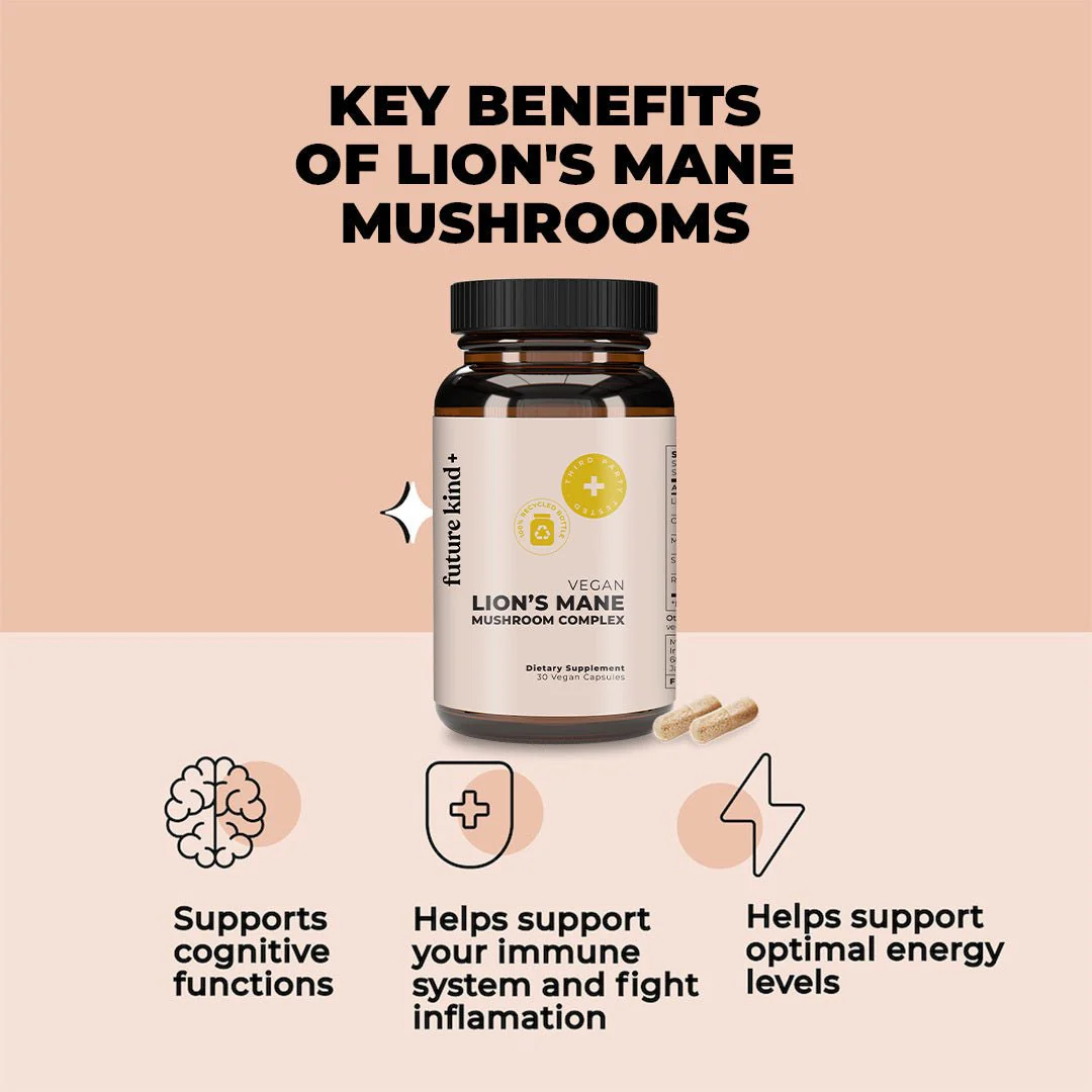 Vegan Lion's Mane Mushroom Complex Supplement - Image 3
