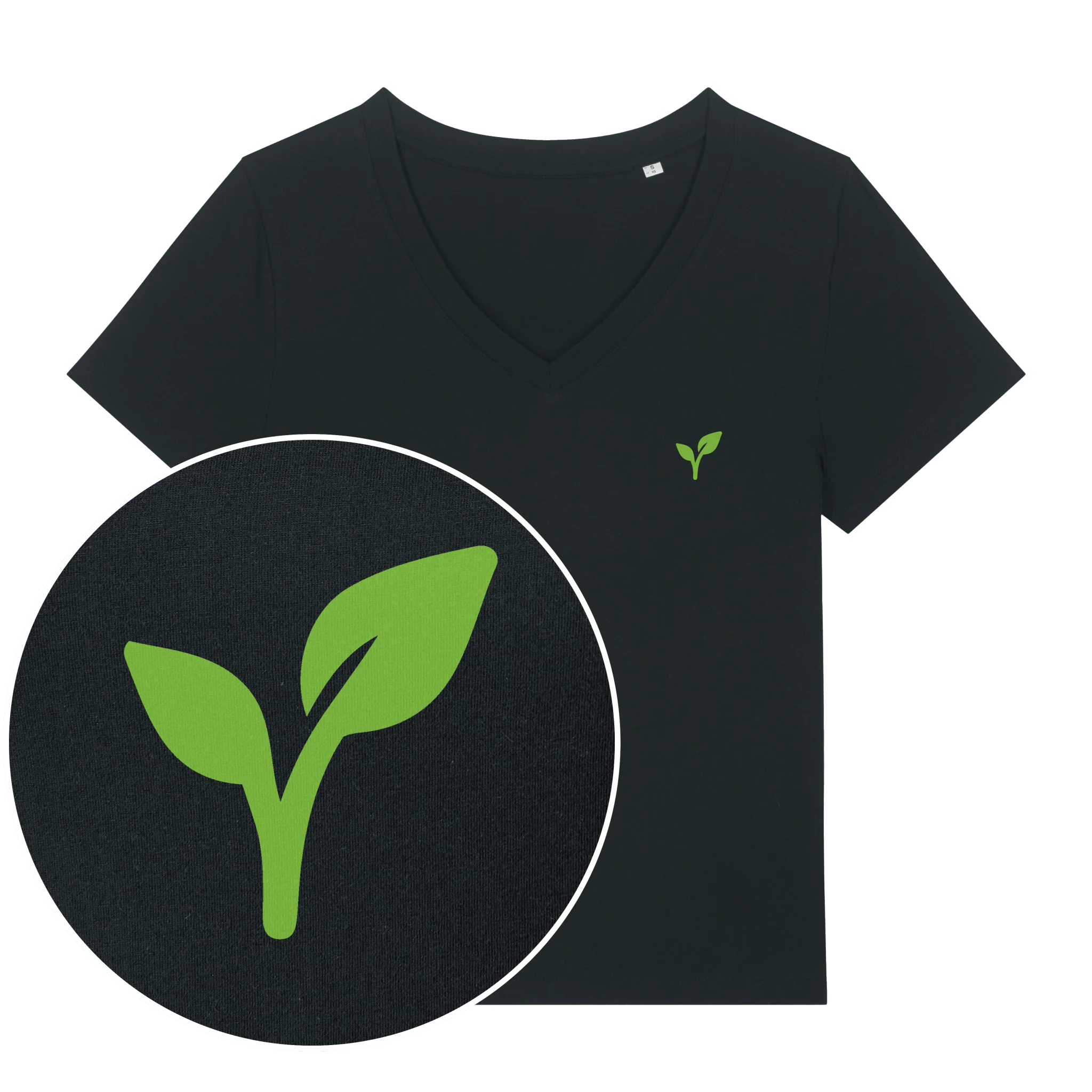 Vegan Logo Women's V Neck T-Shirt